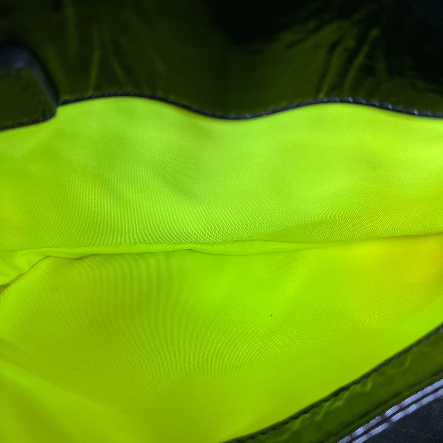 CHANEL Day Glo Double-sided Flap Black Patent Leather Shoulder Bag