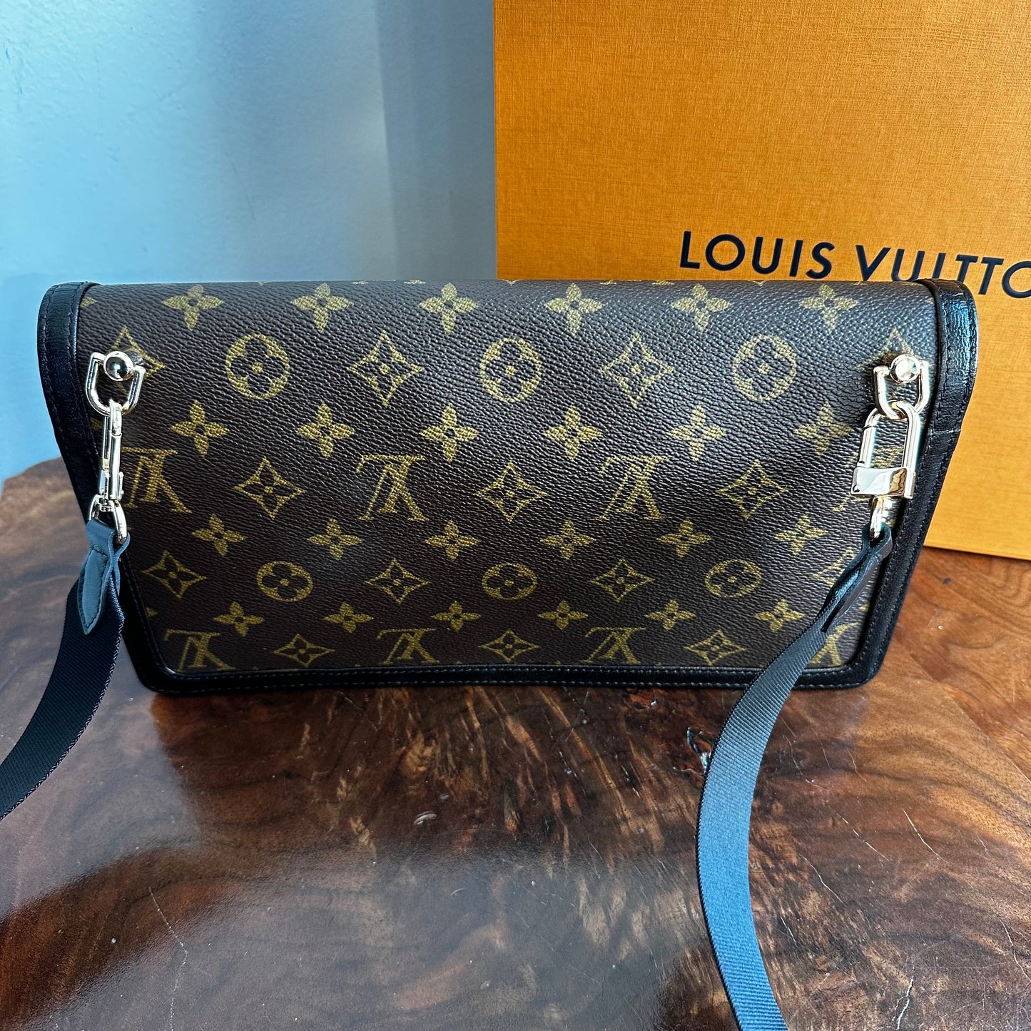 The Crane -Orvis bags Monogram LV Crossbody Bag in Black
