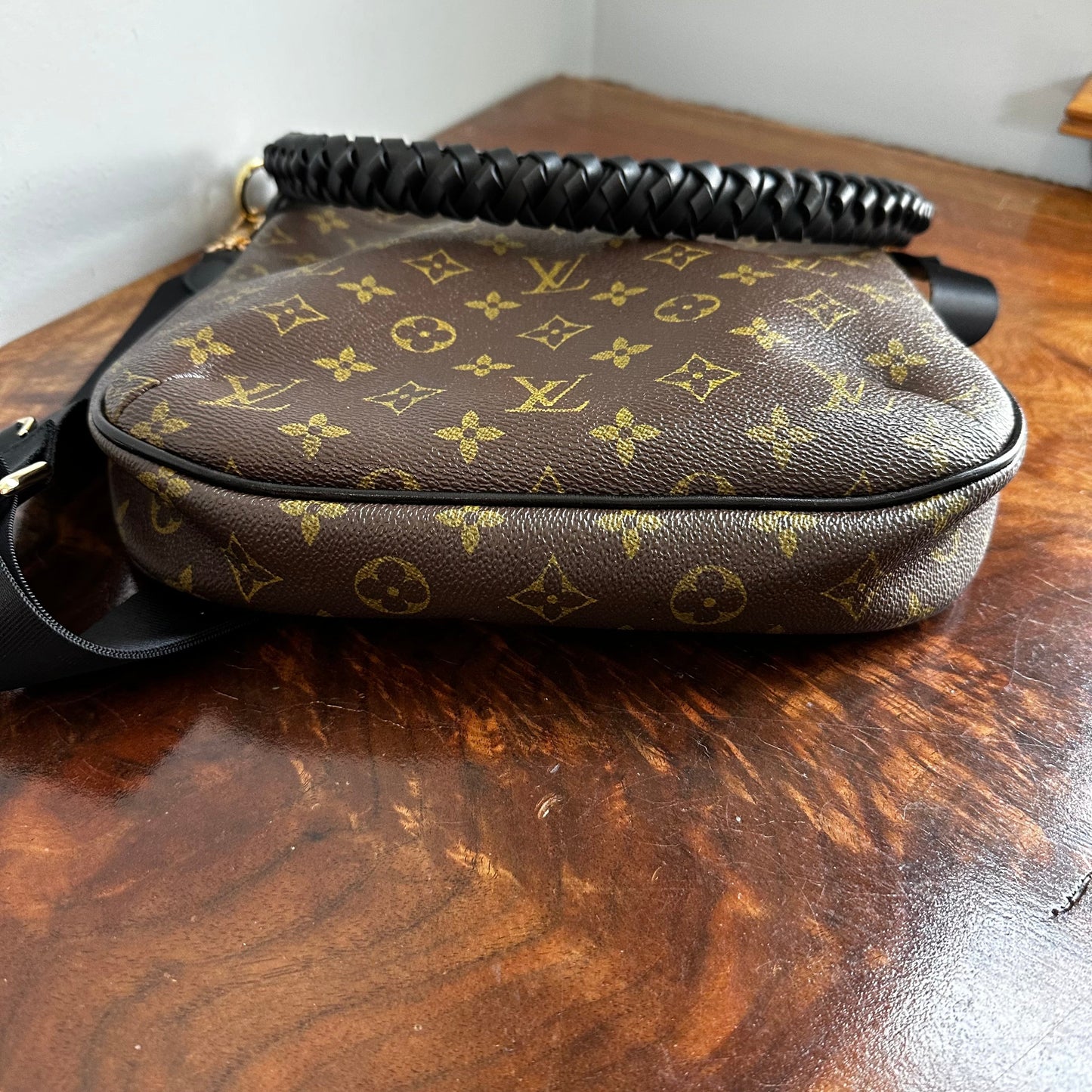 The Peacock Crossbody Handbag -Orvis bags LV in Black Monogram