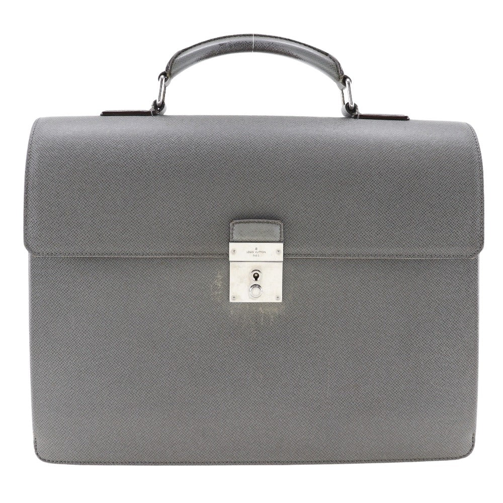 Louis Vuitton Robusto Grey Leather Briefcase Bag ()