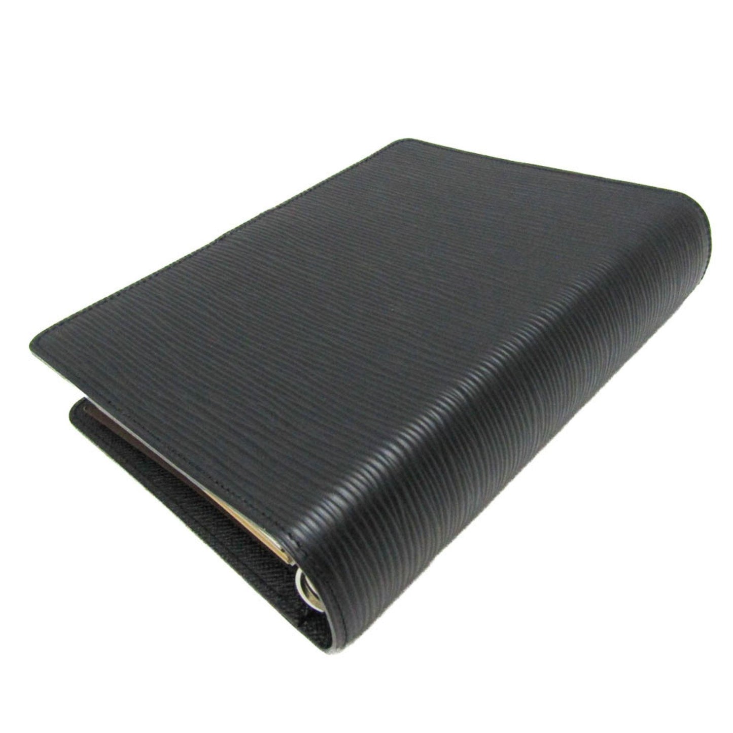 Louis Vuitton Agenda Mm Black Leather Wallet