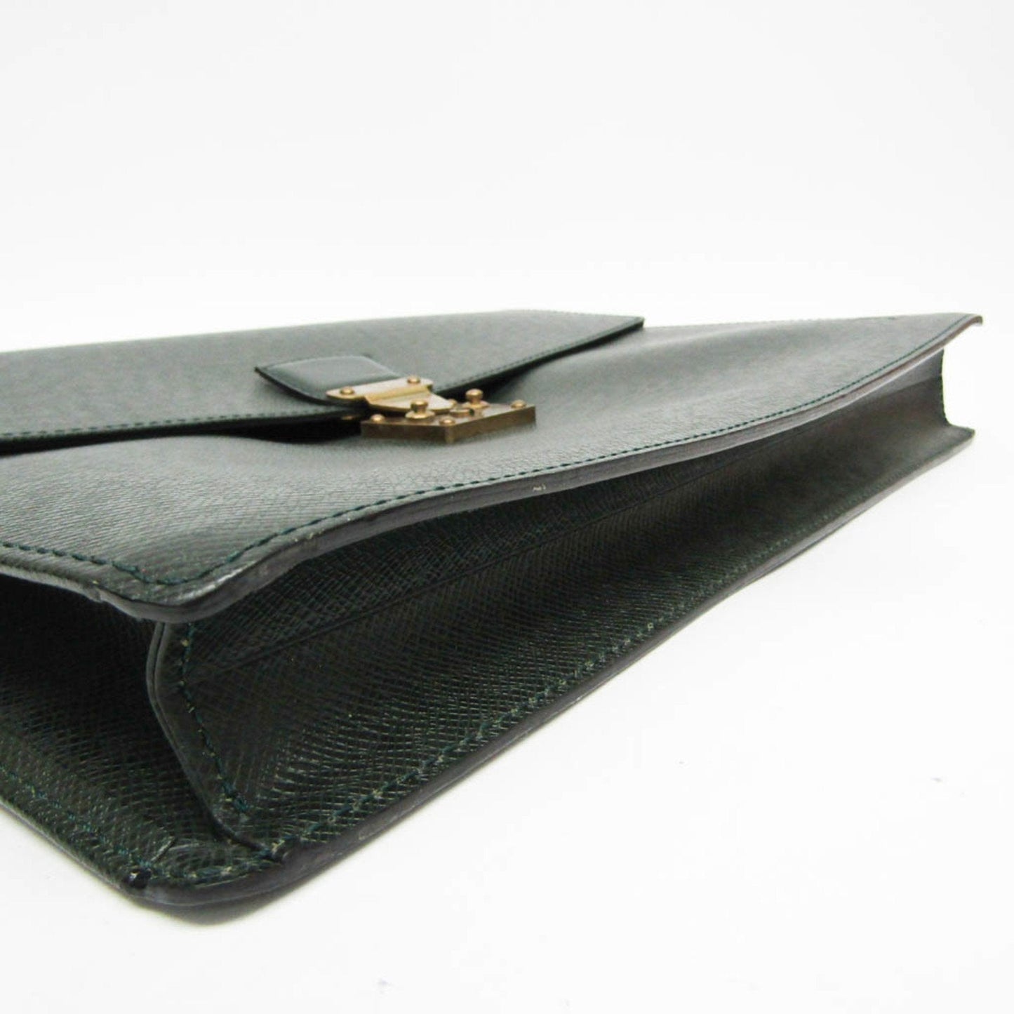 Louis Vuitton Taiga Green Leather Briefcase Bag
