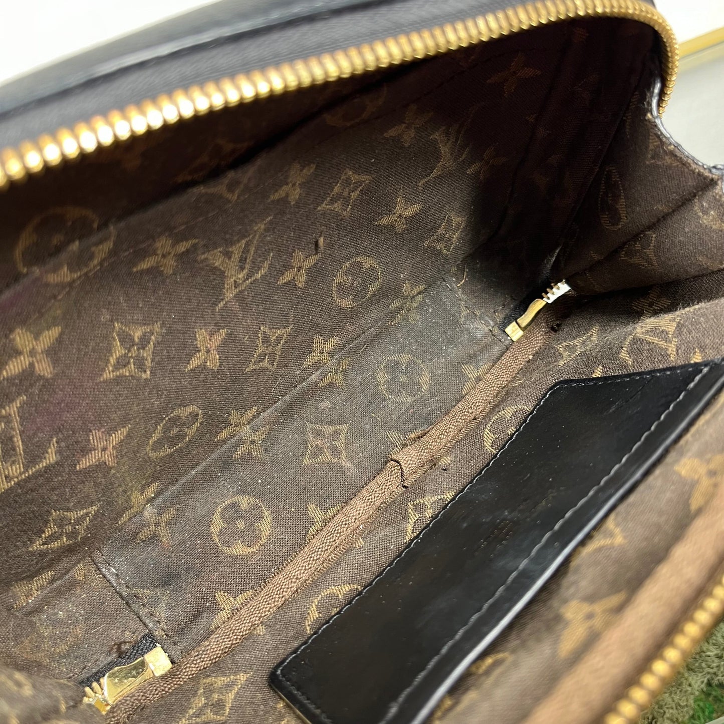 LOUIS VUITTON Monogram Embossed Utility Black Crossbody