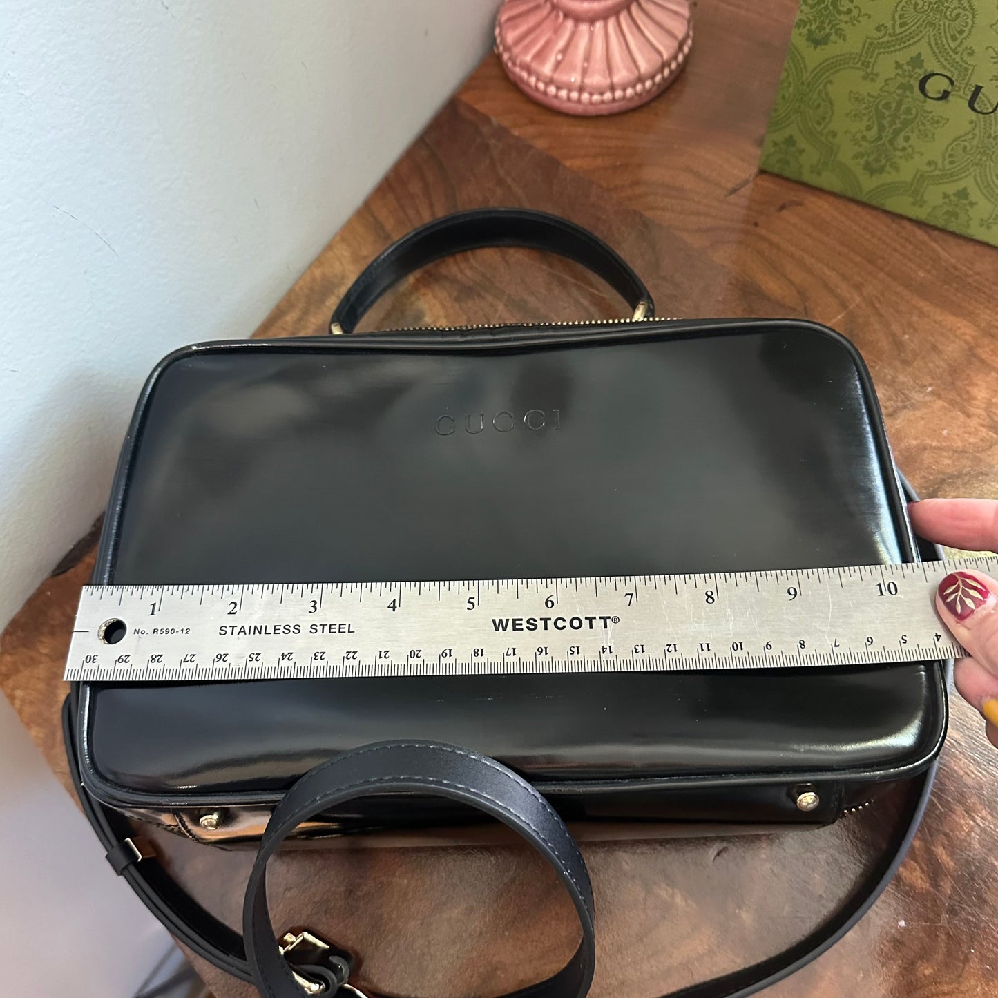 The Junco Crossbody/Clutch - Larger Orvis bags Gucci Bamboo Cosmetic Bag in Black Leather (Vertical)