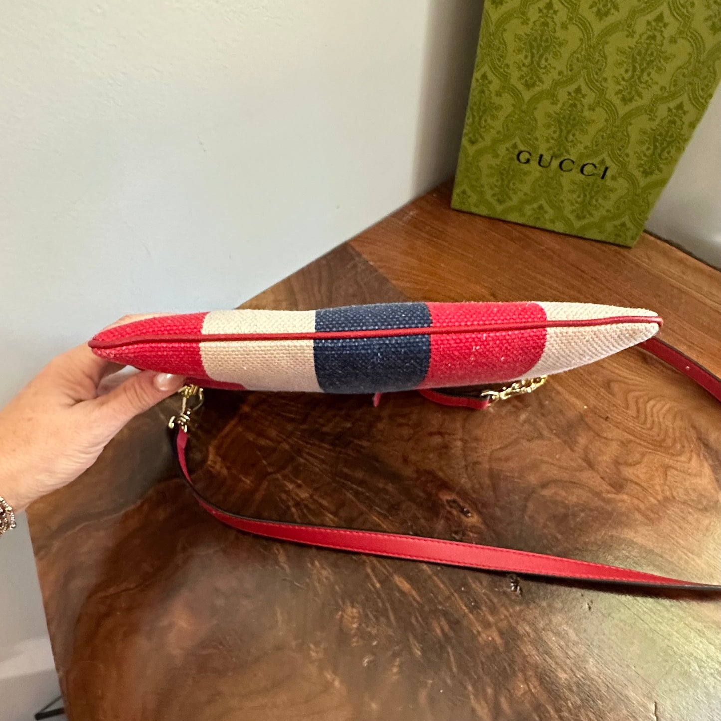 The Junco Crossbody - Red/White/Blue Orvis bags Gucci GG