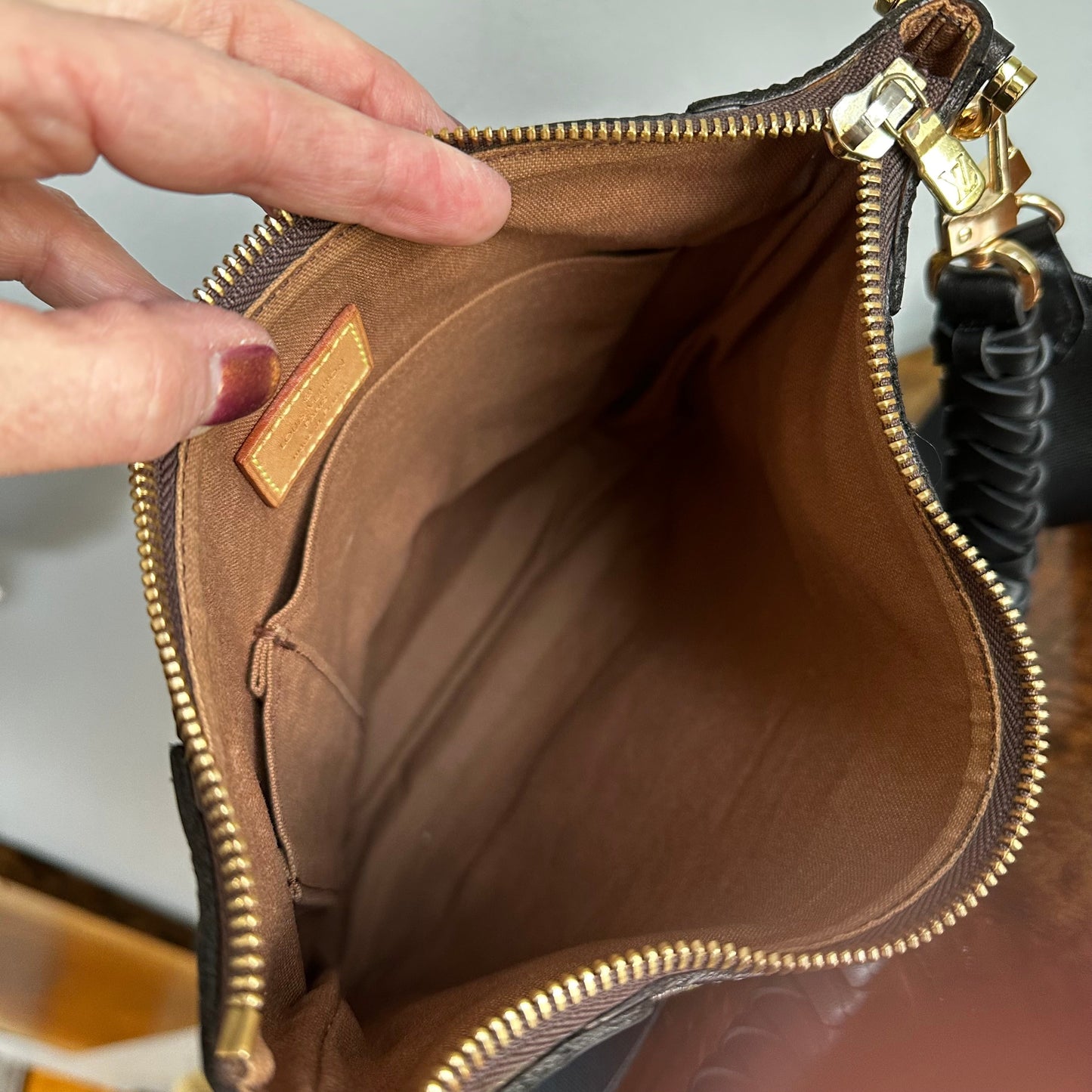 The Peacock Crossbody Handbag -Orvis bags LV in Black Monogram