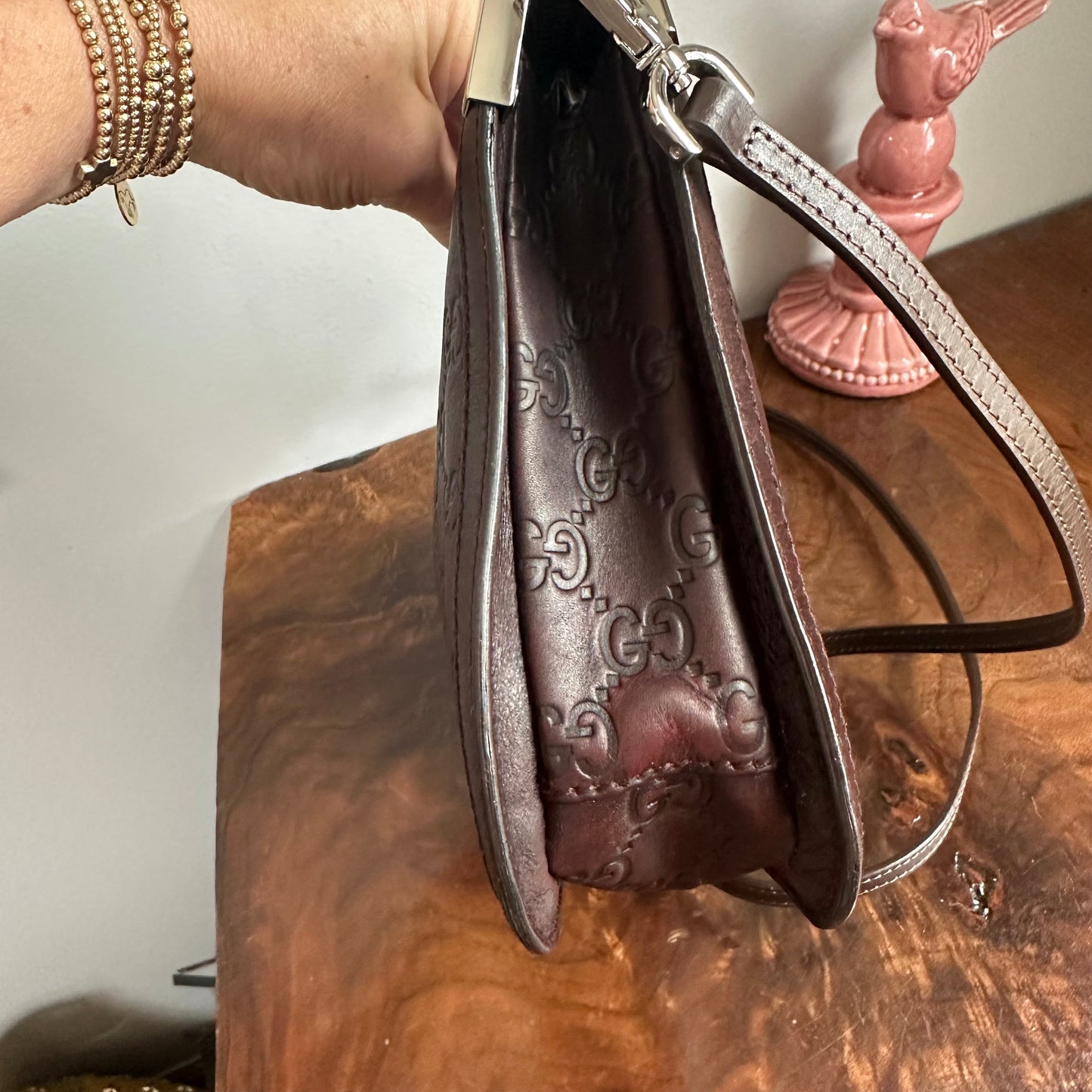The Junco -Orvis bags Gucci Guccissima Crossbody Bag in Brown