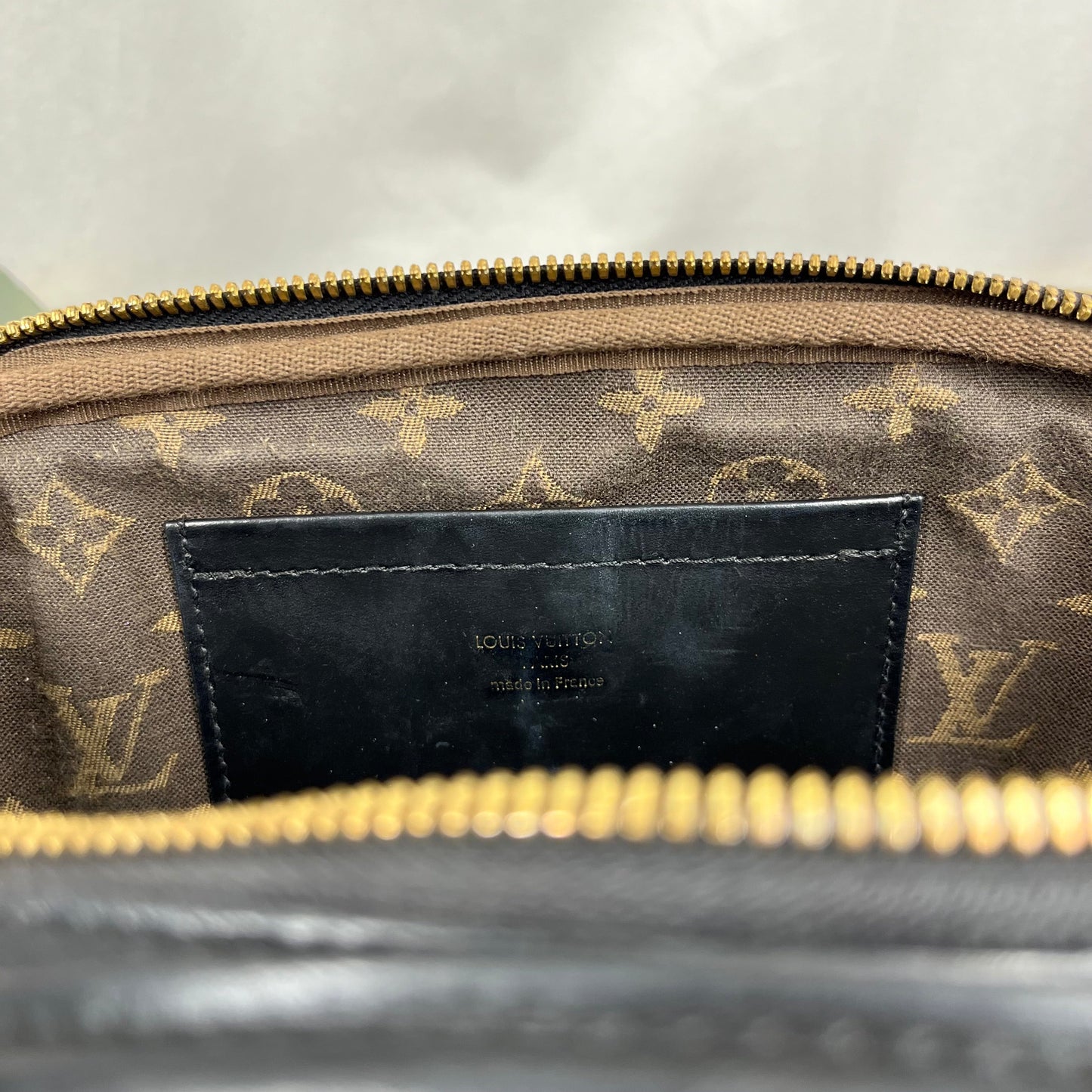 LOUIS VUITTON Monogram Embossed Utility Black Crossbody