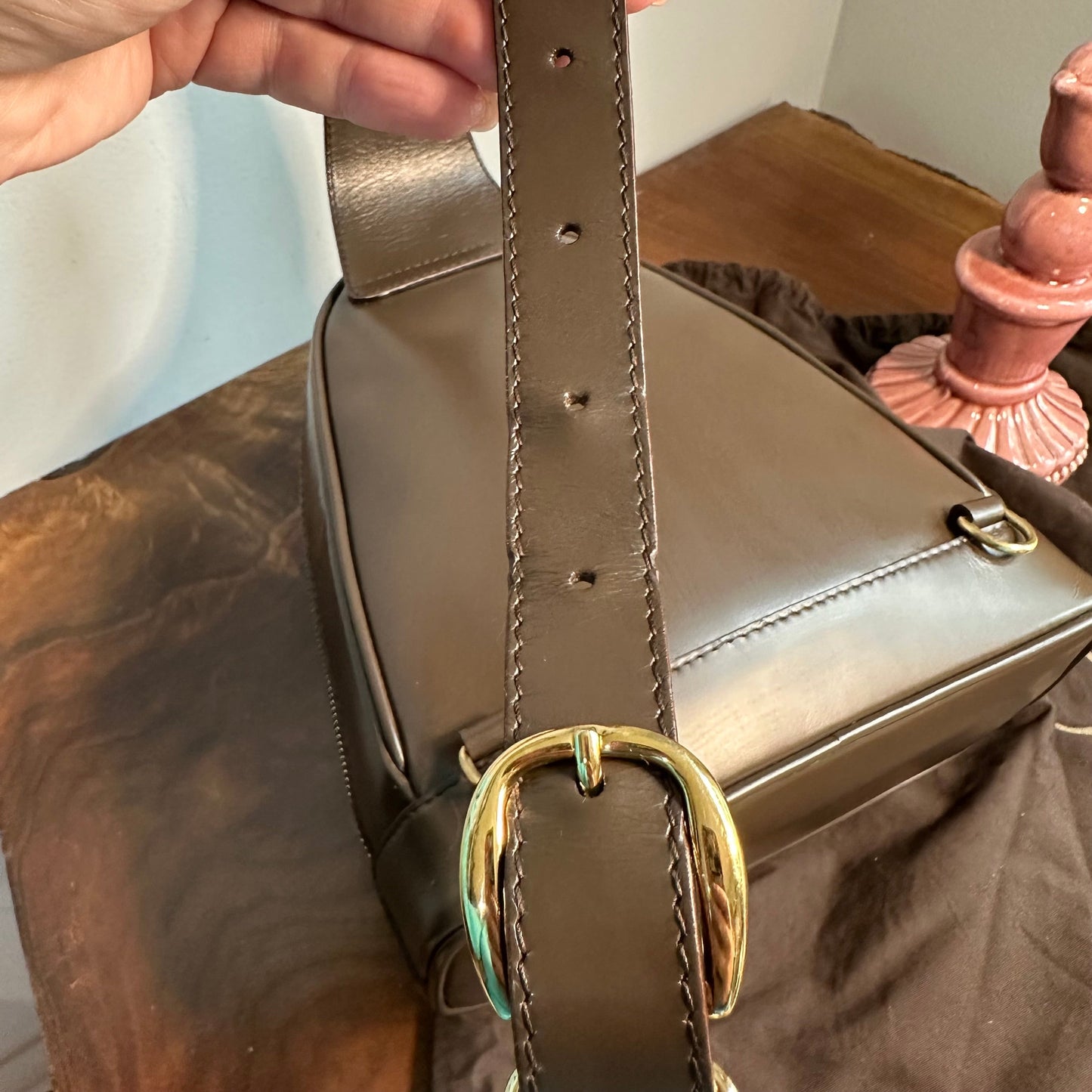 The Loon -Orvis bags Gucci Sling/Backpack in Brown Patent Leather