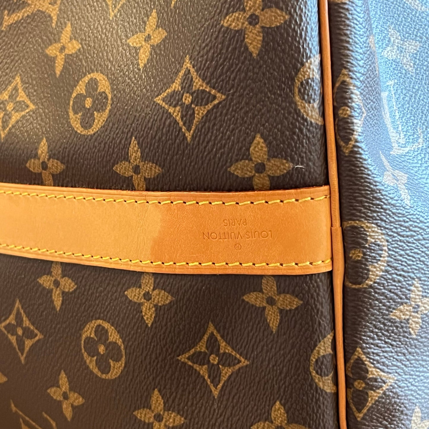 LOUIS VUITTON Keepall Bandouliere 55 Brown Monogram Canvas Duffle Bag