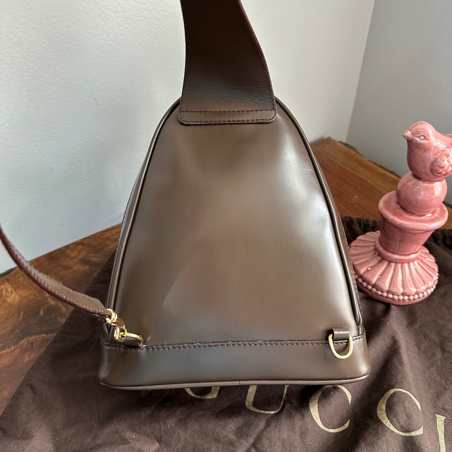 The Loon -Orvis bags Gucci Sling/Backpack in Brown Patent Leather