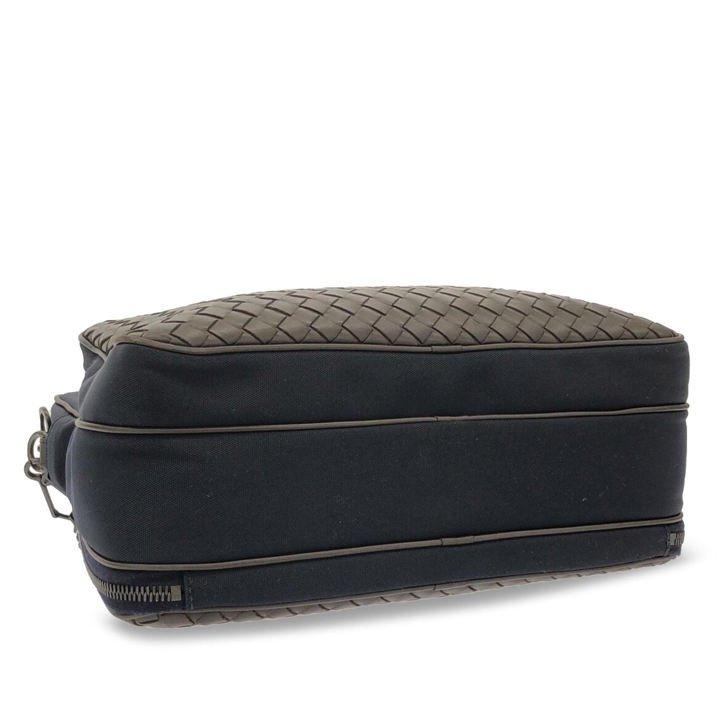 Bottega Veneta Intrecciato Leather and Canvas Crossbody