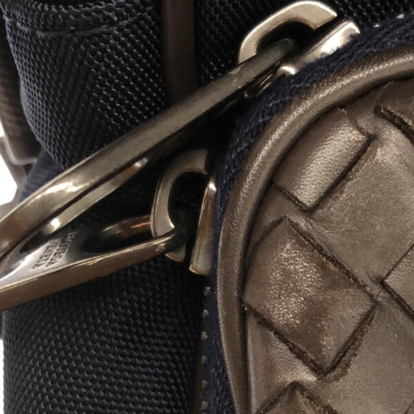 Bottega Veneta Intrecciato Leather and Canvas Crossbody