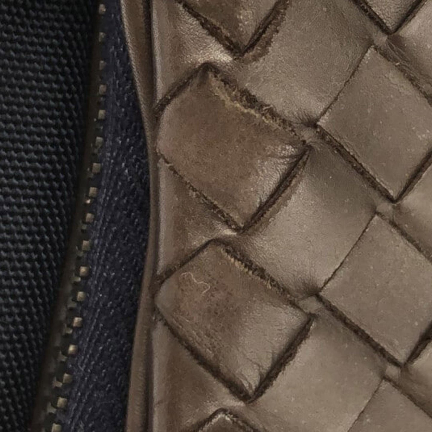 Bottega Veneta Intrecciato Leather and Canvas Crossbody