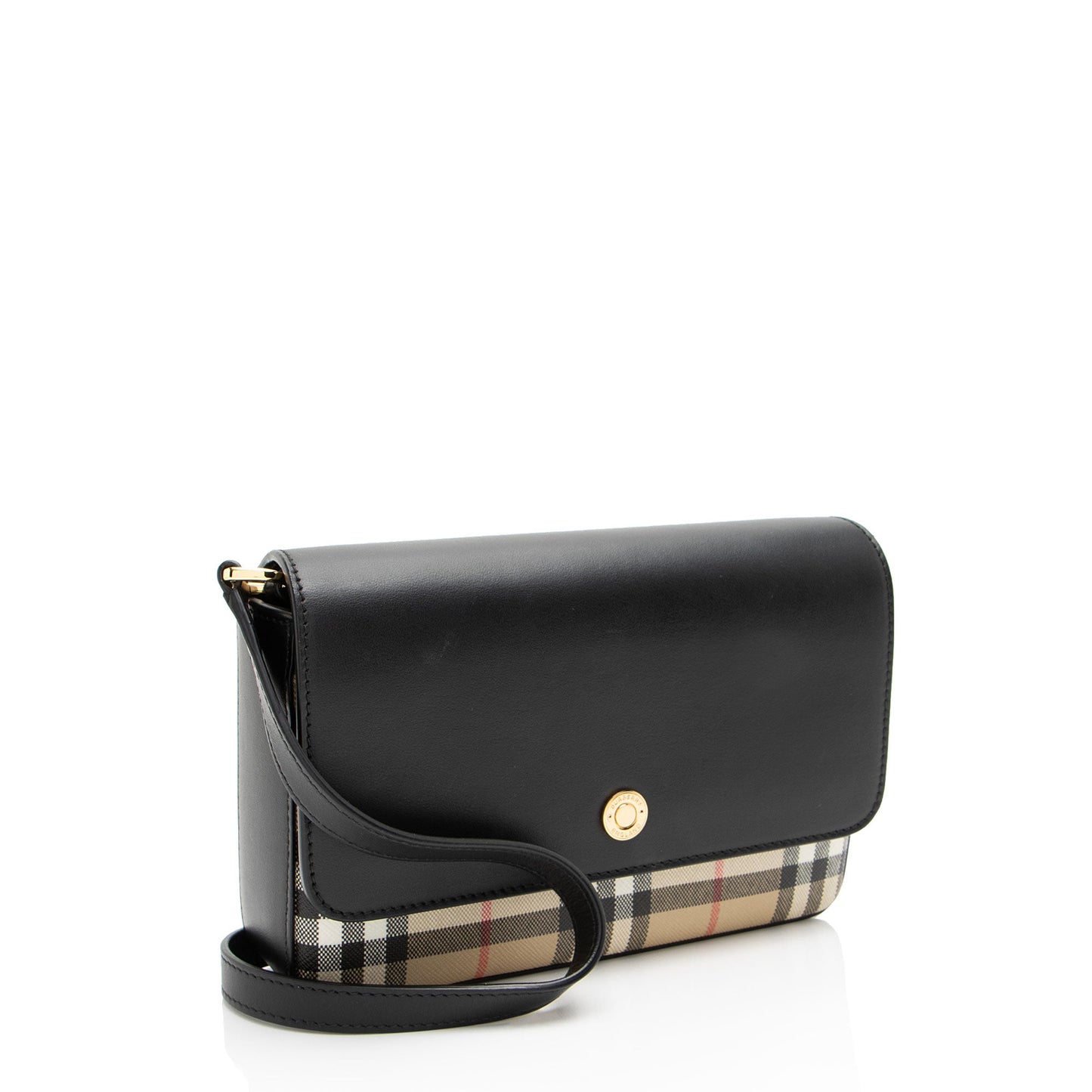 Burberry Calfskin Vintage Check Hampshire Crossbody (SHF-6TceP8)