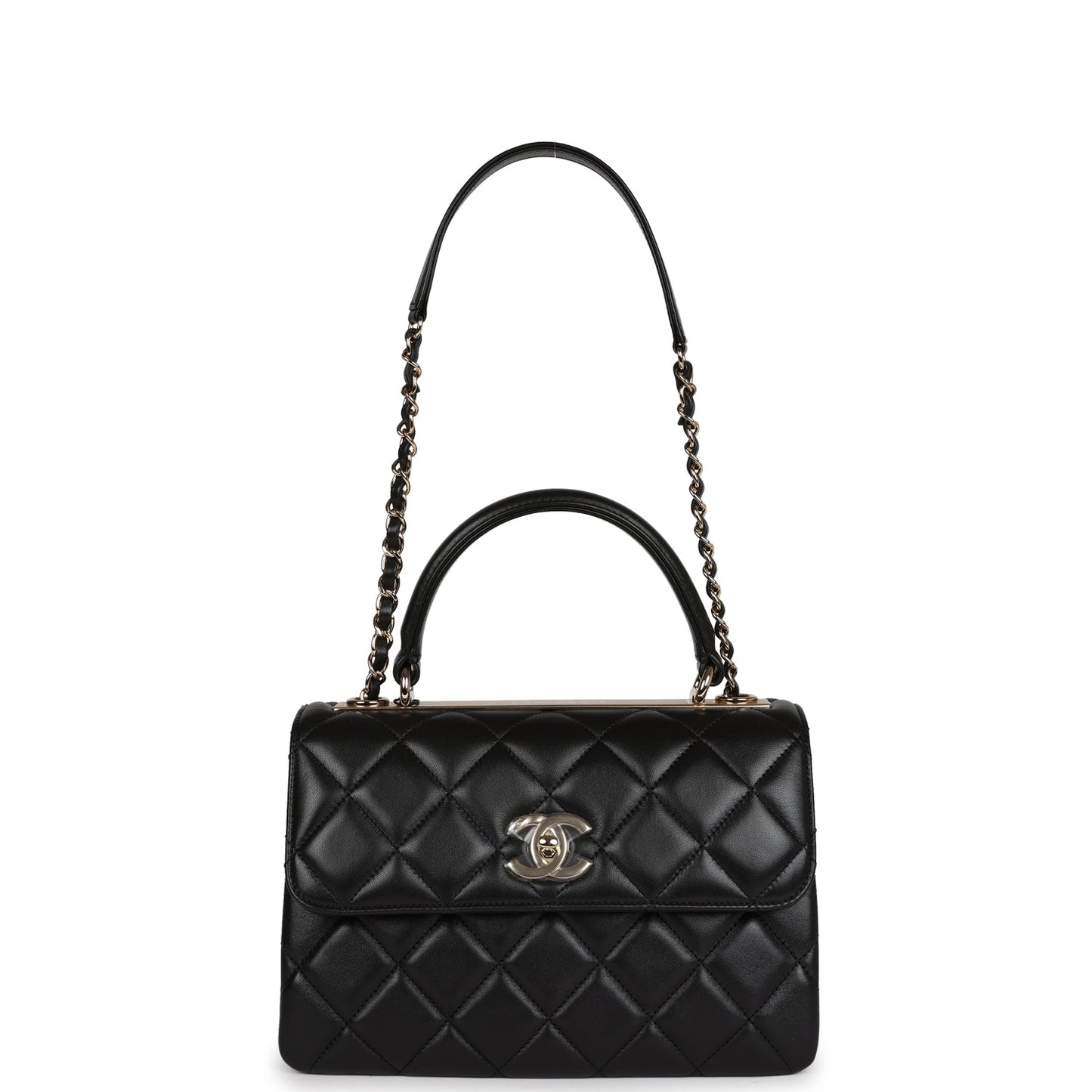 Chanel Small Trendy CC Bag Black Lambskin Gold Hardware