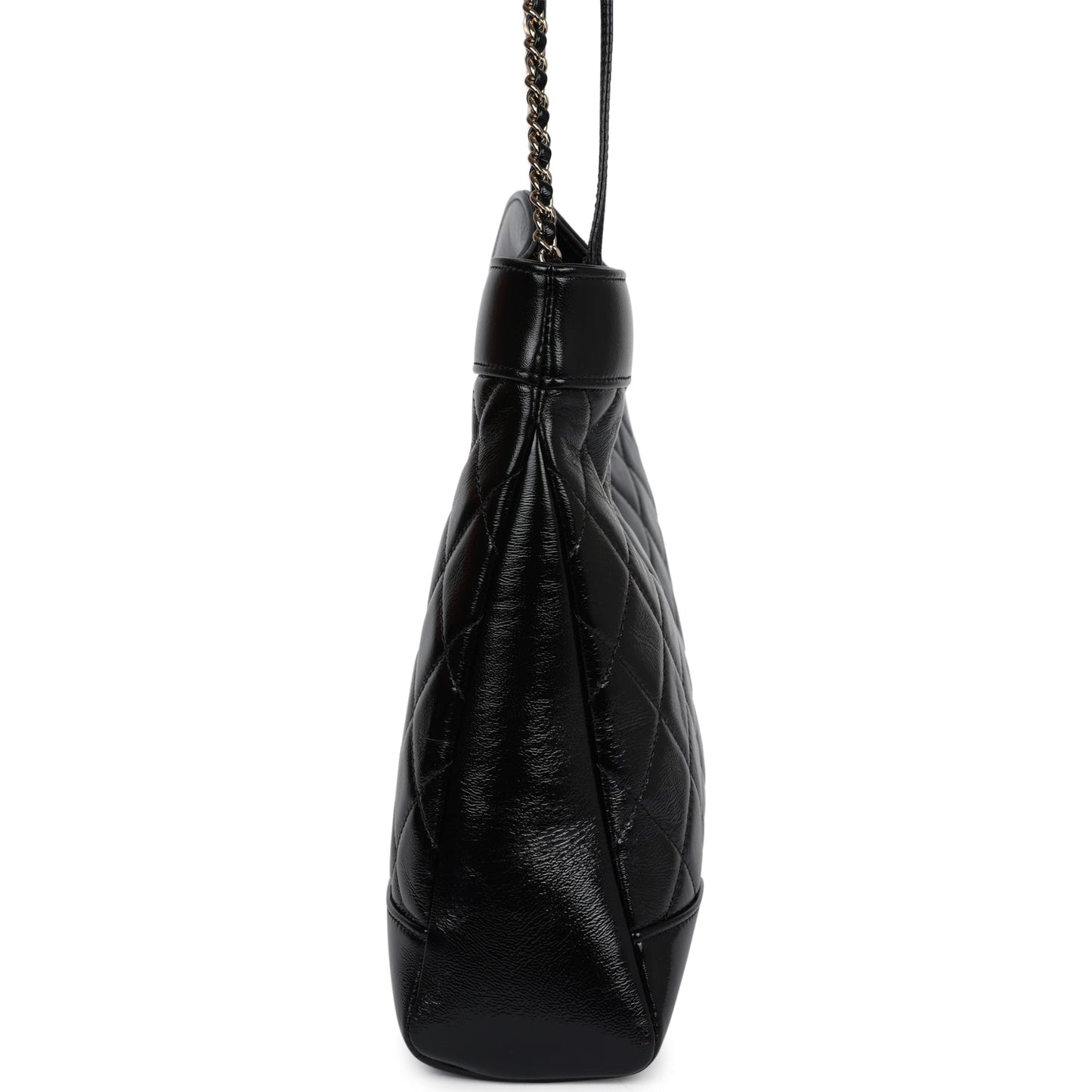 Chanel Large 31 Shopper Black Shiny Lambskin Light Gold Hardware