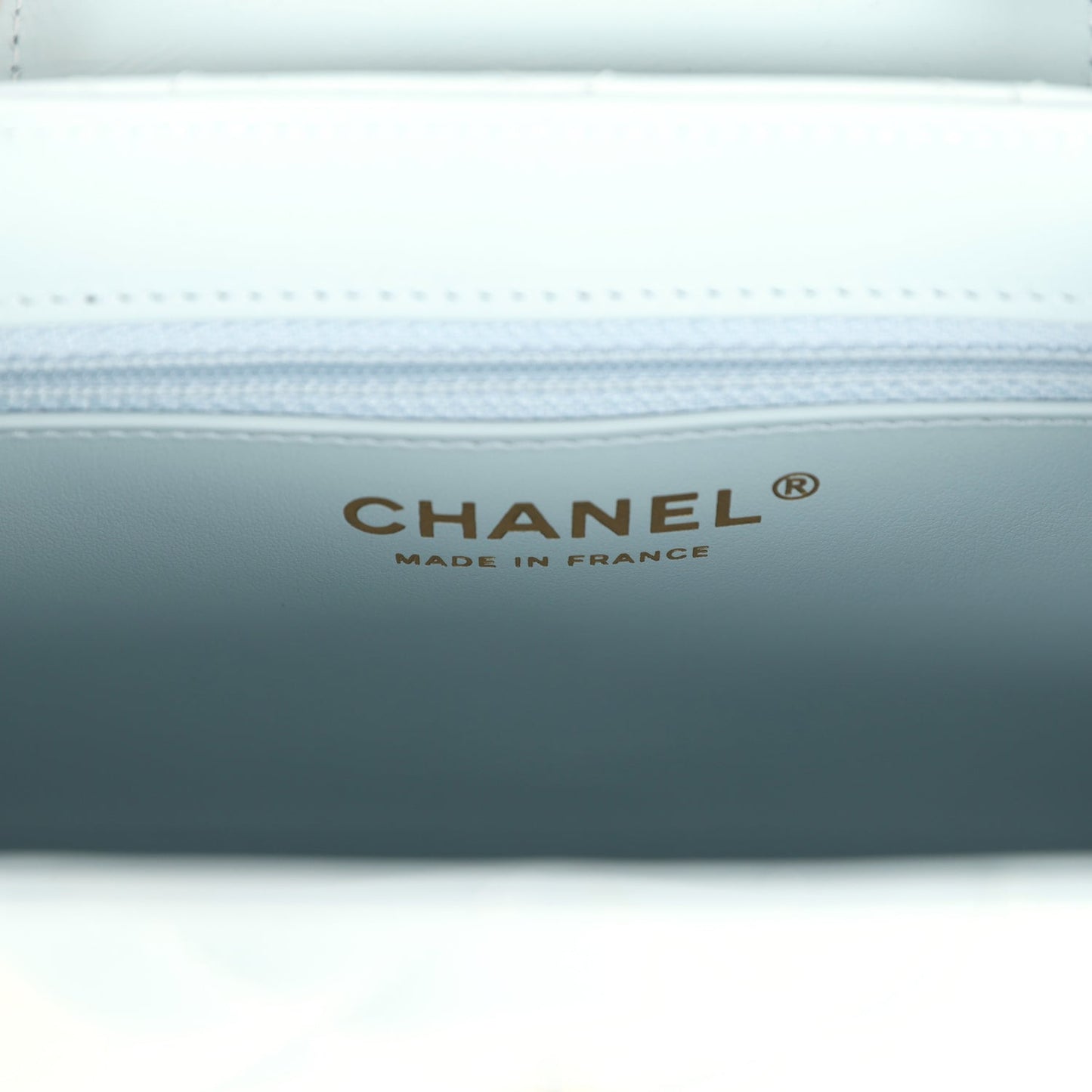 Chanel Small Kelly Shopper Light Blue Shiny Aged Calfskin Brushed Gold Hardware