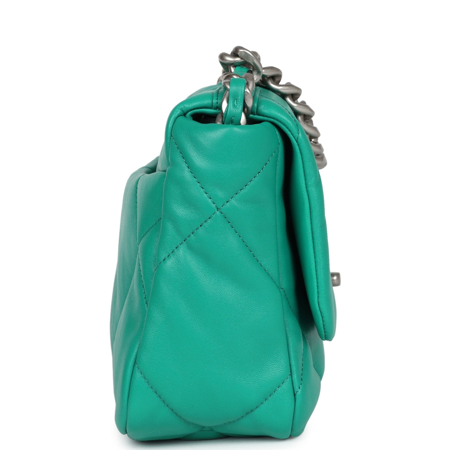Chanel Medium 19 Flap Green Lambskin Mixed Metal Hardware