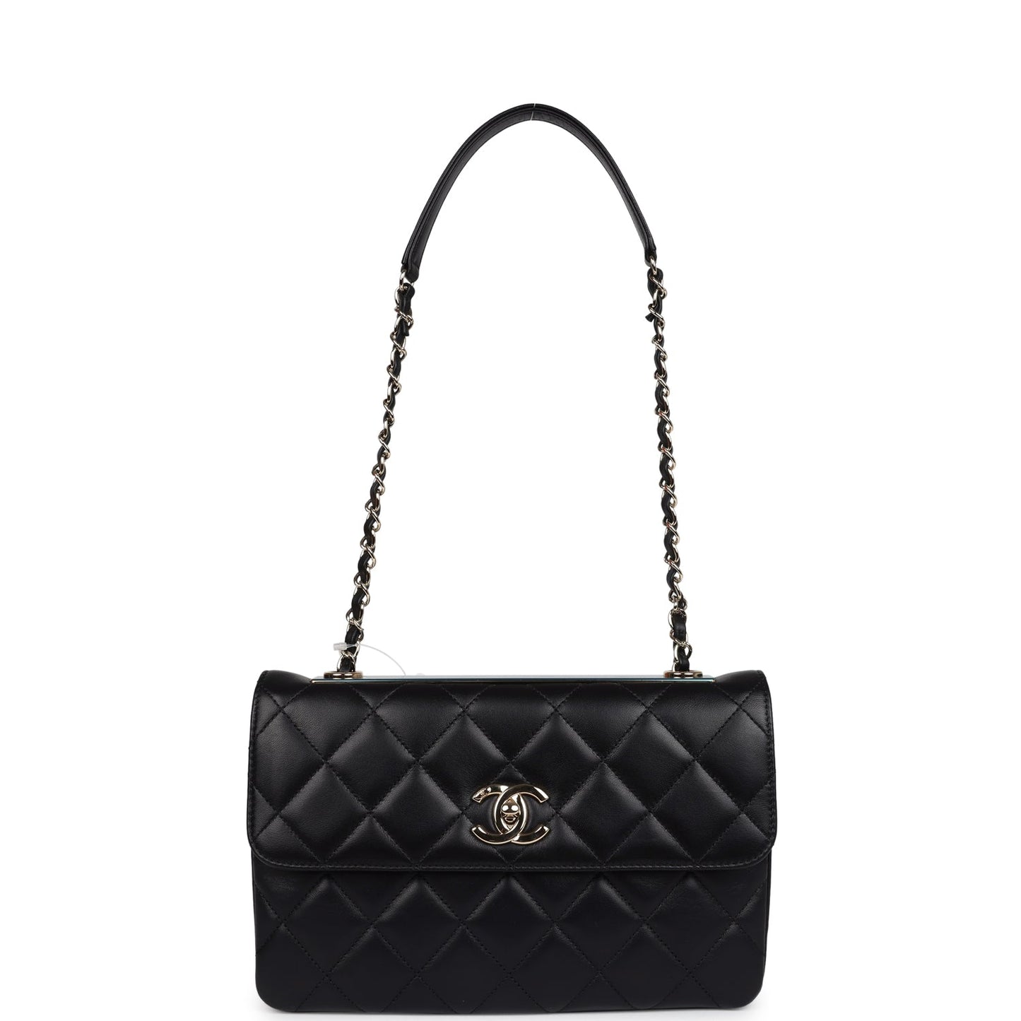 Chanel Medium Trendy CC Flap Bag Black Lambskin Light Gold Hardware