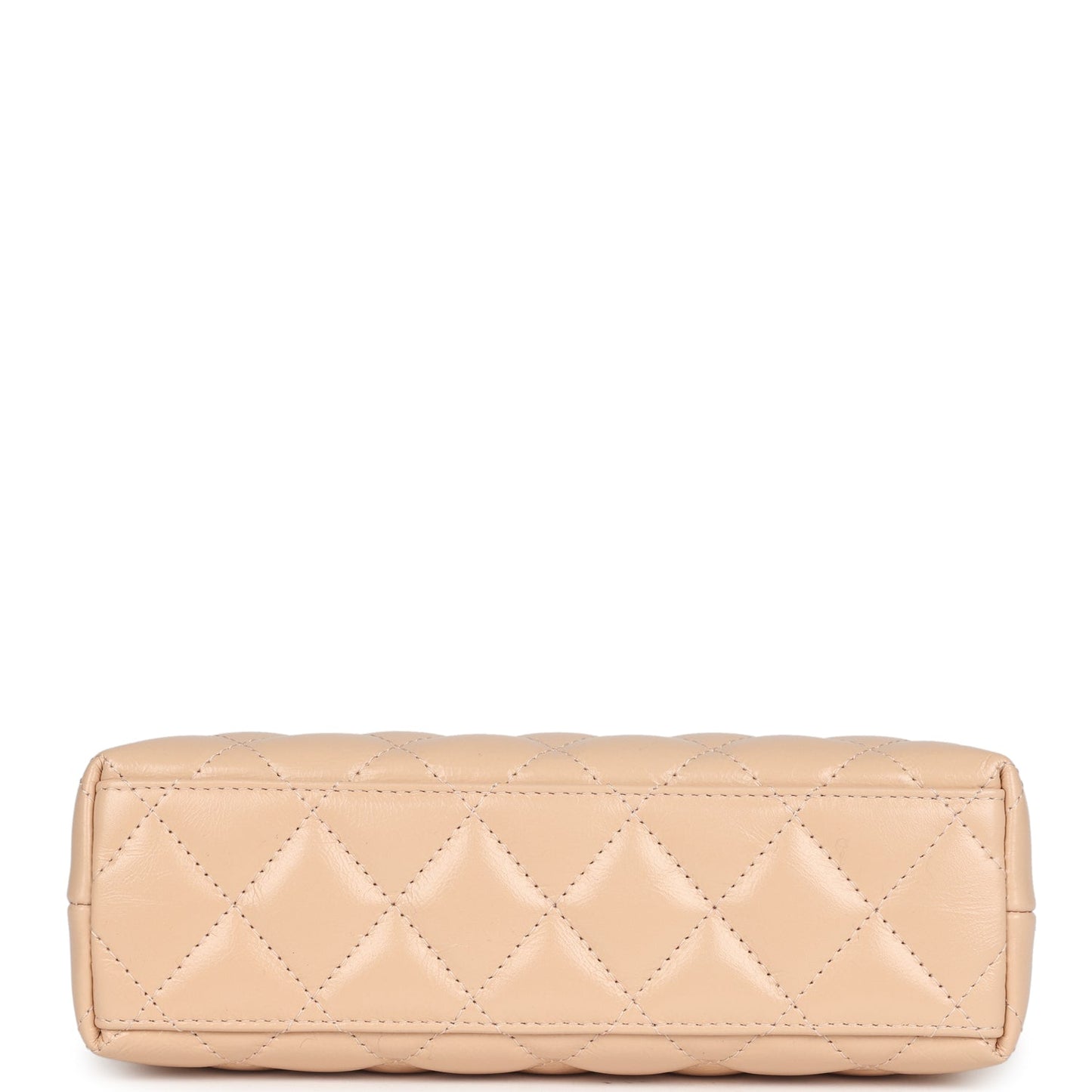 Chanel Small Kelly Shopper Beige Shiny Aged Calfskin Brushed Gold Hardware