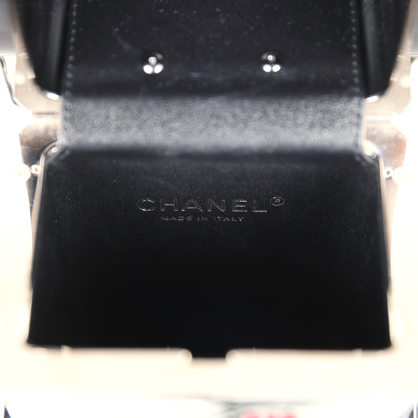 Chanel Limited Edition Robot Minaudière Bag Black Plexiglass and Crystals Ruthenium Hardware