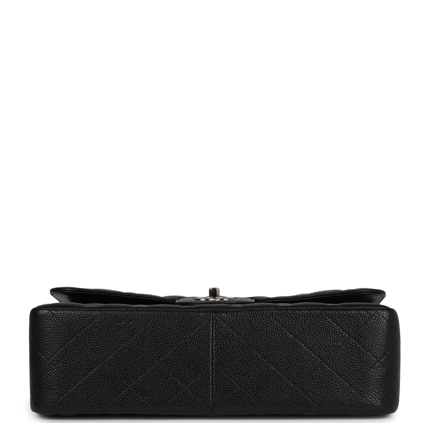 Chanel Jumbo Classic Double Flap Bag Black Caviar Silver Hardware