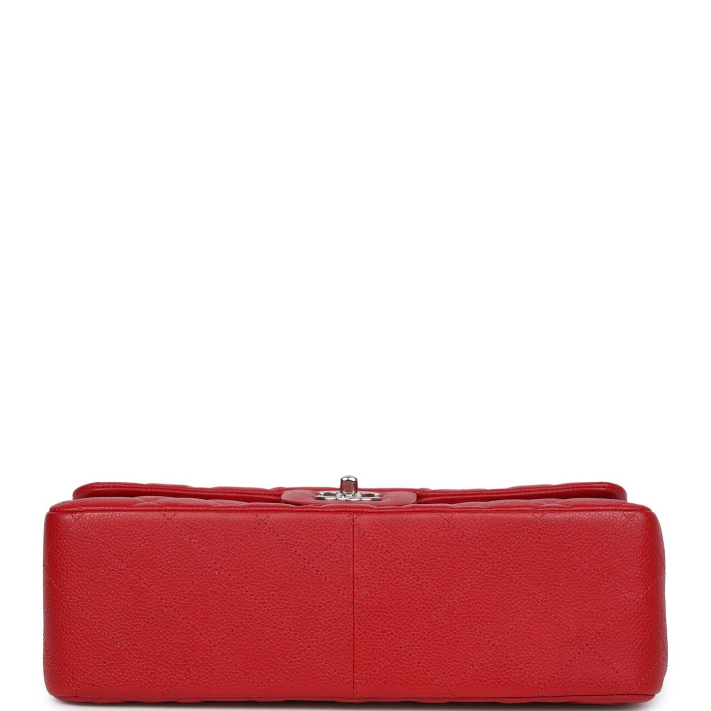 Chanel Jumbo Classic Double Flap Red Caviar Silver Hardware