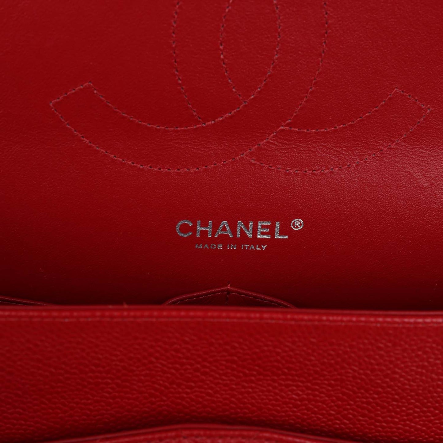 Chanel Jumbo Classic Double Flap Red Caviar Silver Hardware