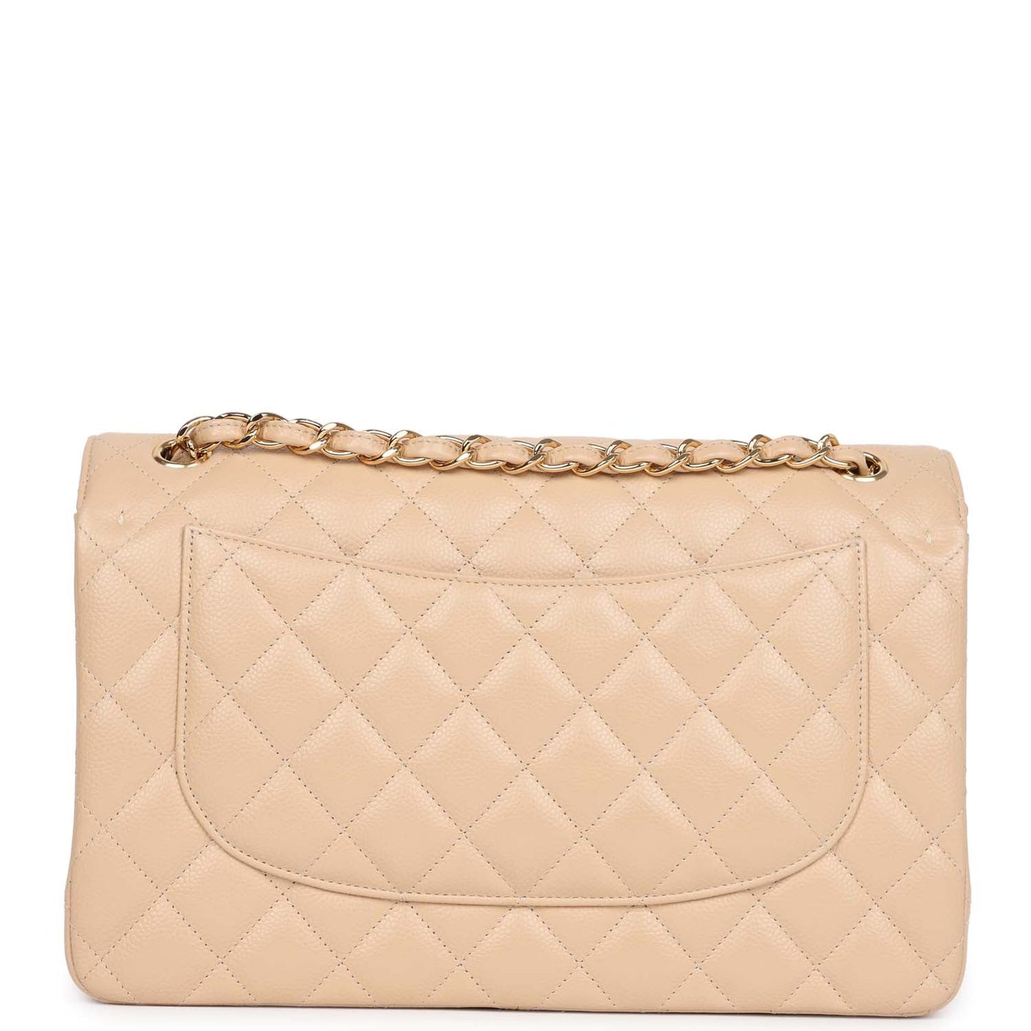 Chanel Jumbo Classic Double Flap Bag Light Beige Caviar Gold Hardware