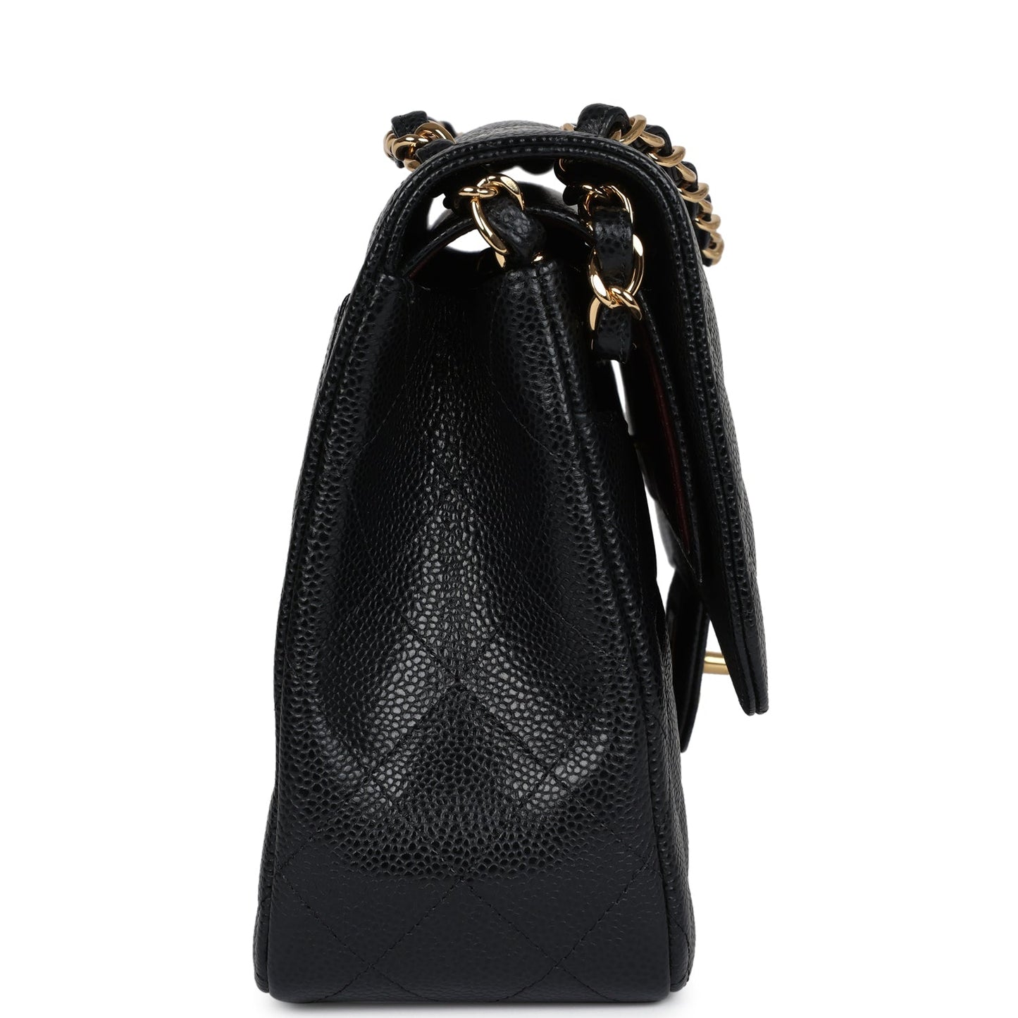 Chanel Jumbo Classic Double Flap Bag Black Caviar Gold Hardware
