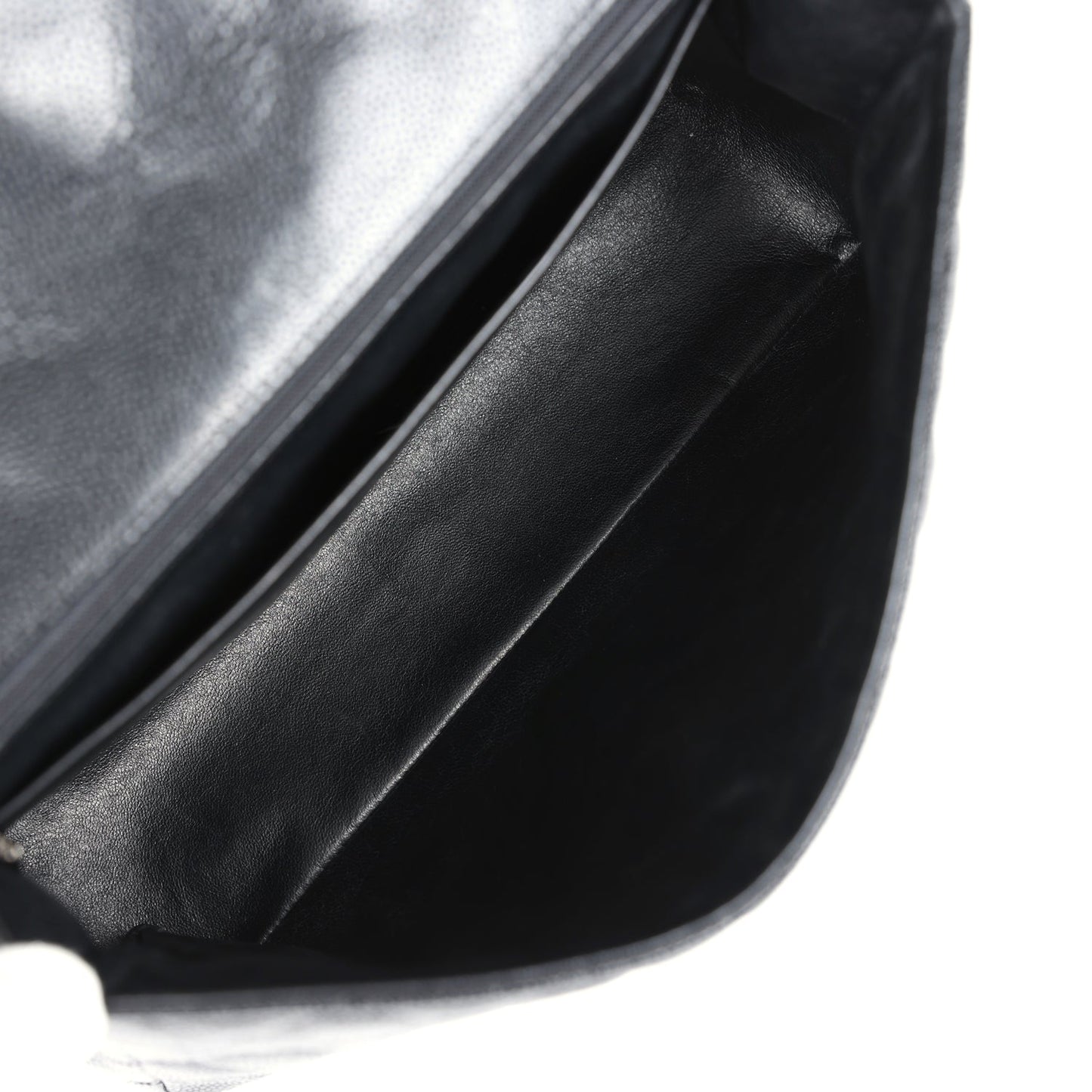 Chanel Jumbo Classic Single Flap Bag Black Caviar Silver Hardware