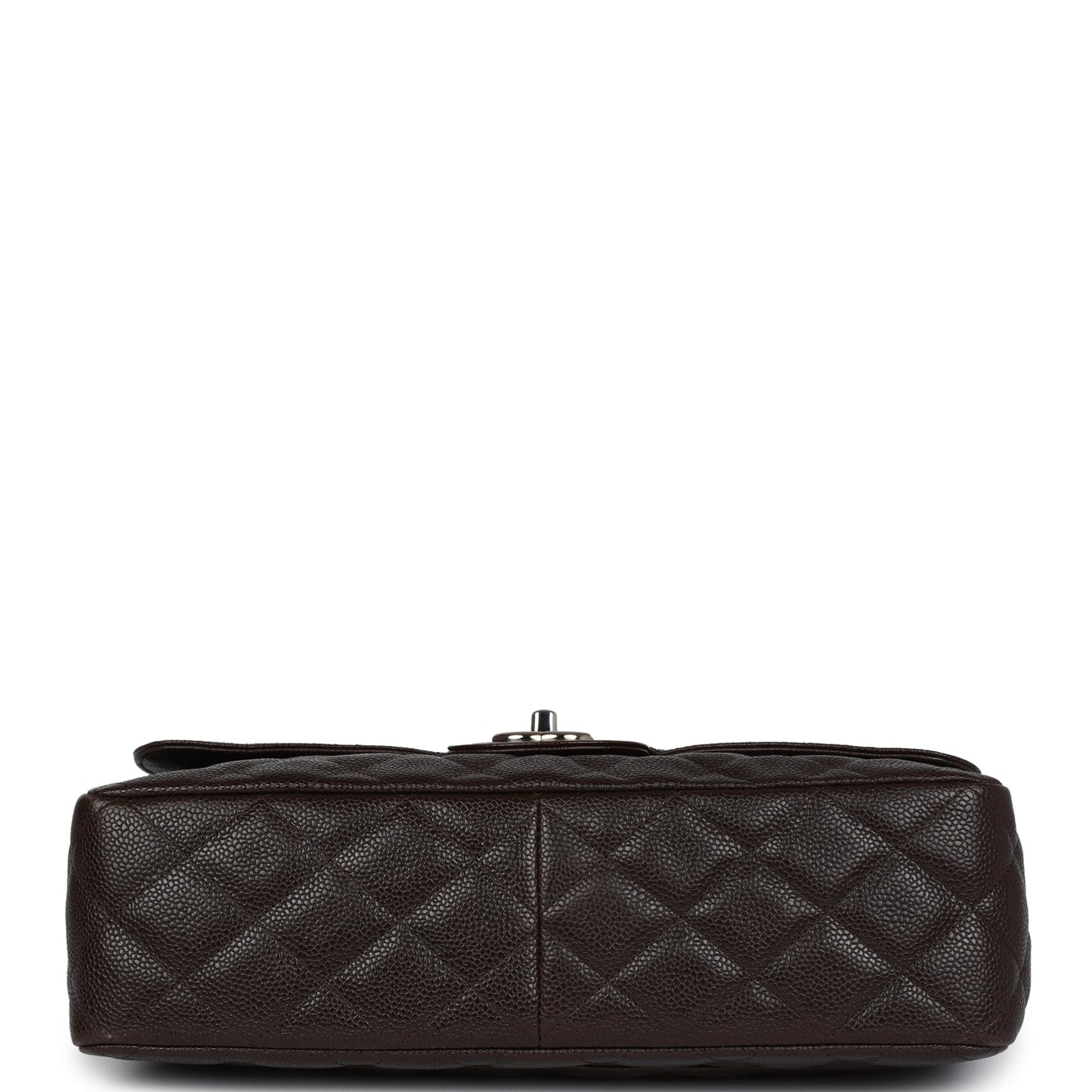 Chanel Jumbo Classic Single Flap Dark Brown Caviar Silver Hardware