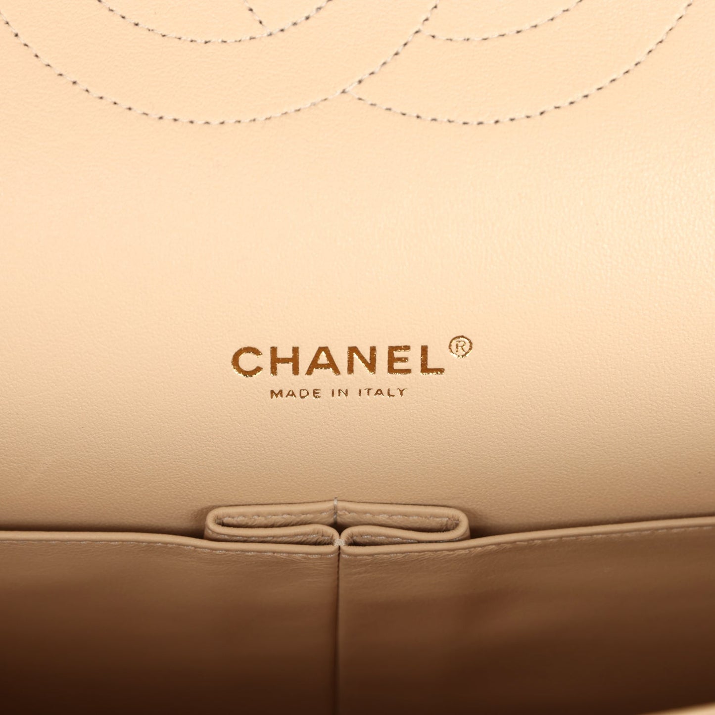 Chanel Maxi Classic Double Flap Bag Beige Caviar Gold Hardware