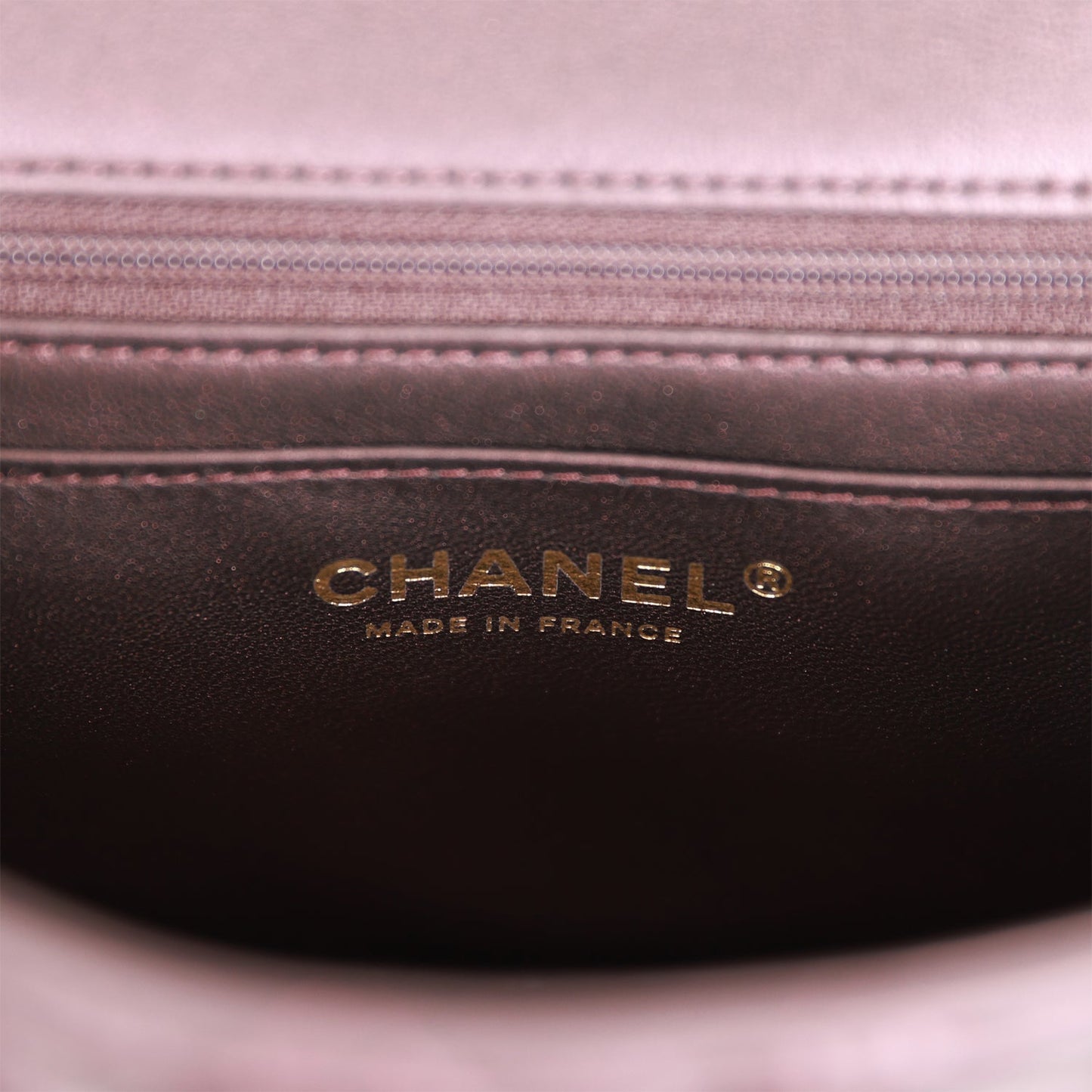 Chanel Mini Rectangular Flap Bag with Top Handle Burgundy Lambskin Light Gold Hardware