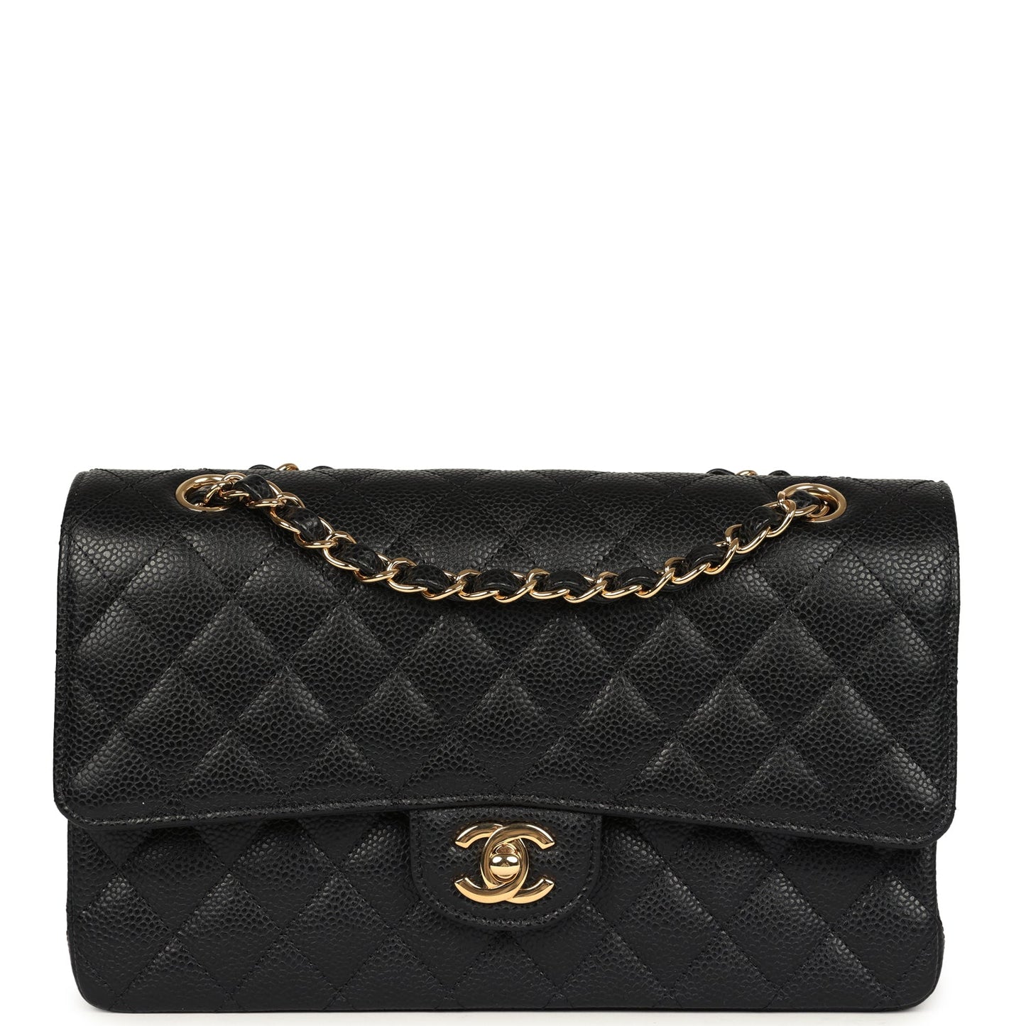 Chanel Medium Classic Double Flap Black Caviar Gold Hardware