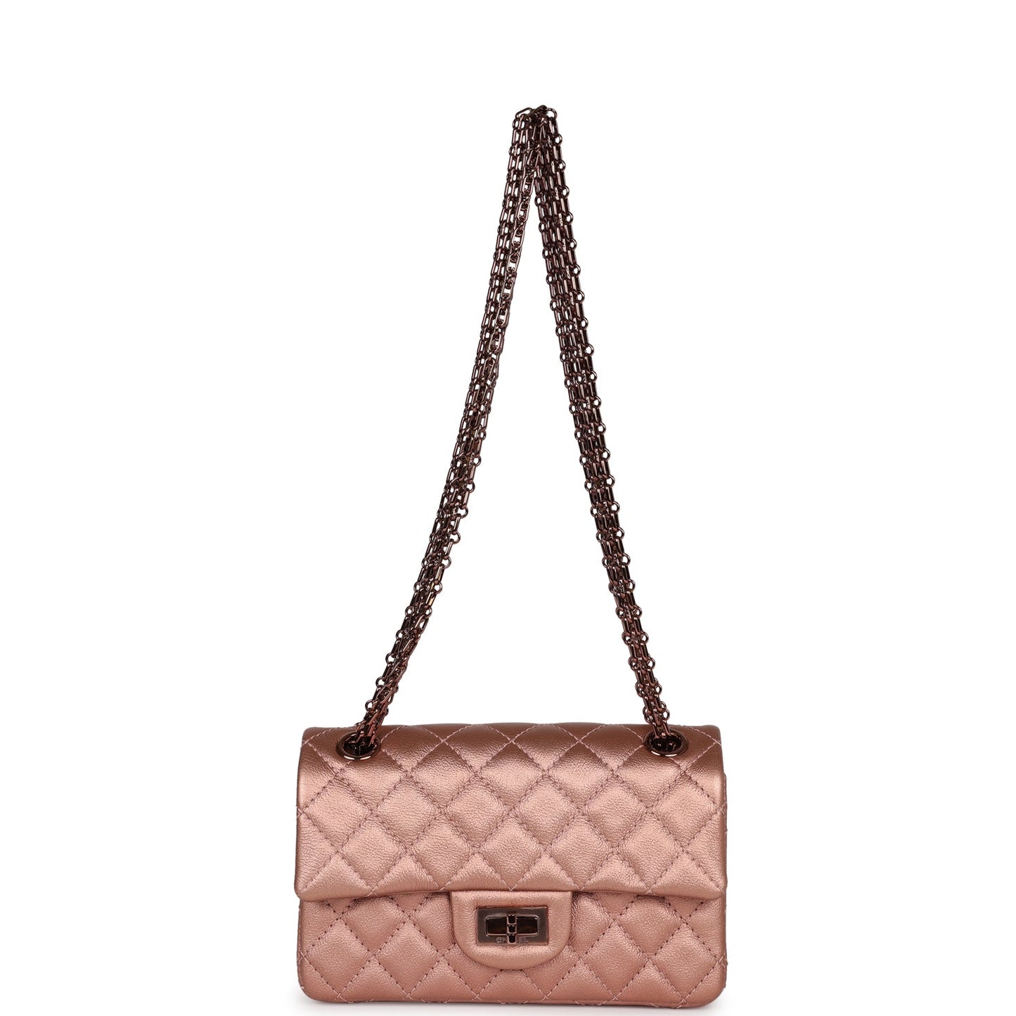 Chanel Mini Reissue 224 2.55 Flap Rose Gold Calfskin Rose Gold Hardware