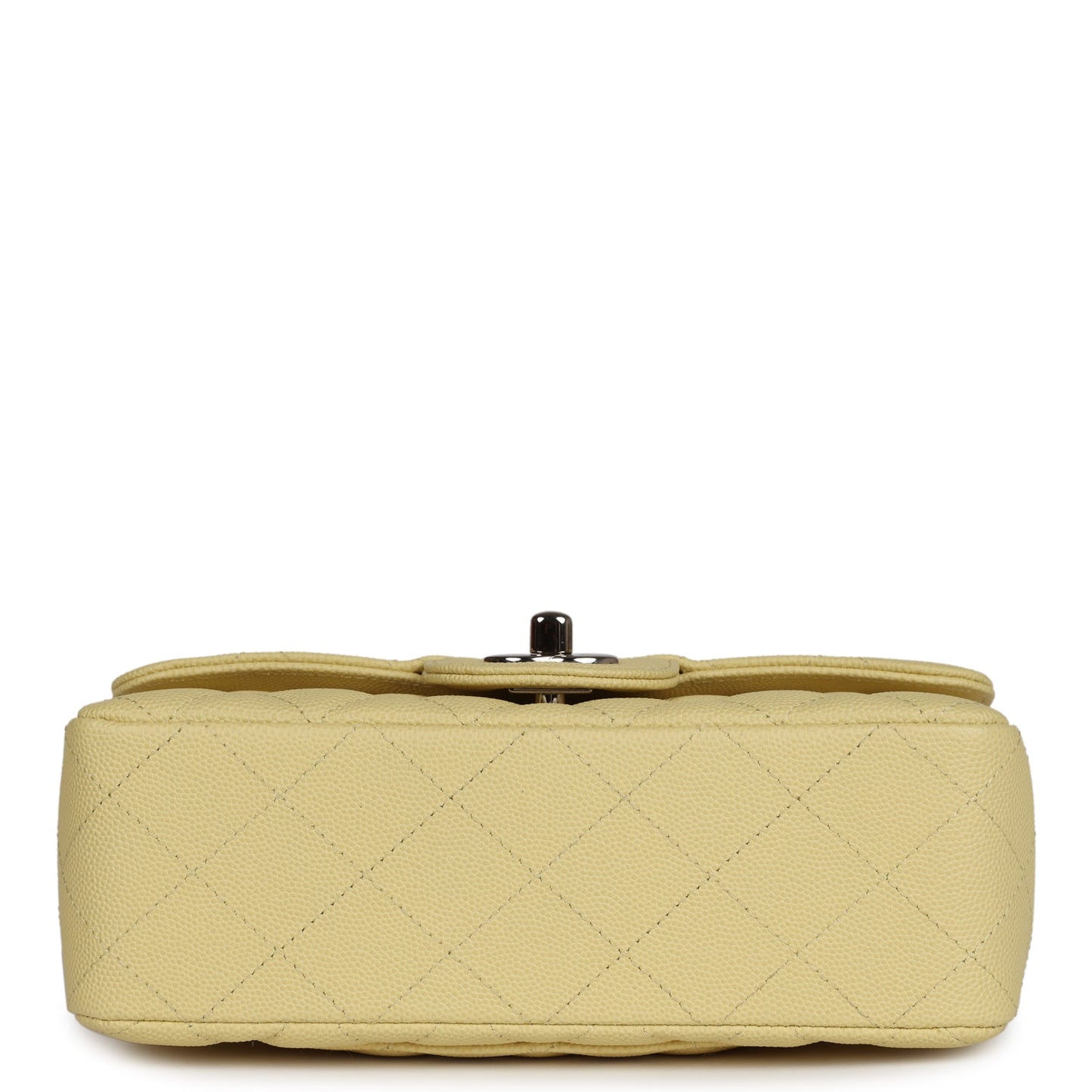 Chanel Mini Rectangular Flap Yellow Caviar Silver Hardware