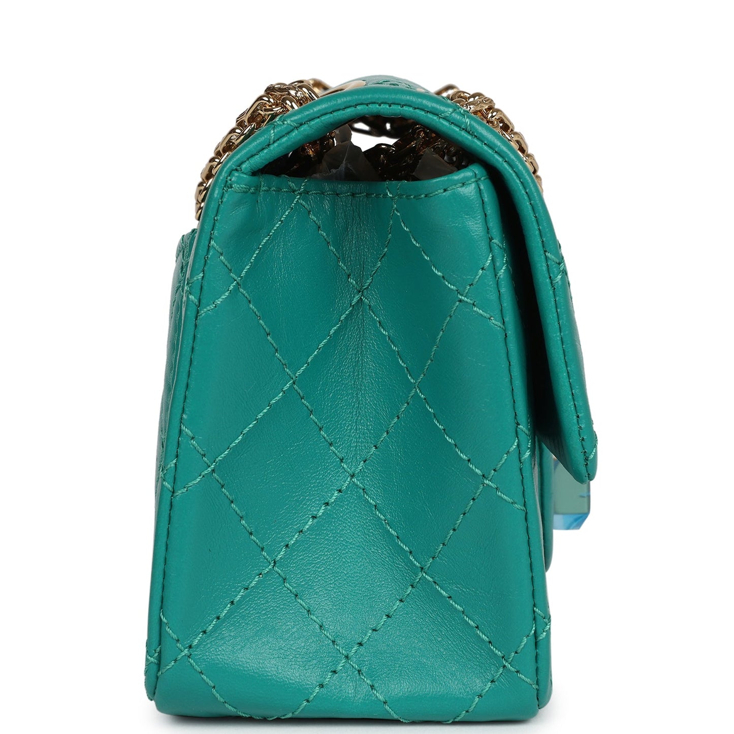 Chanel Mini Reissue 224 2.55 Flap Green Aged Calfskin Antique Gold Hardware
