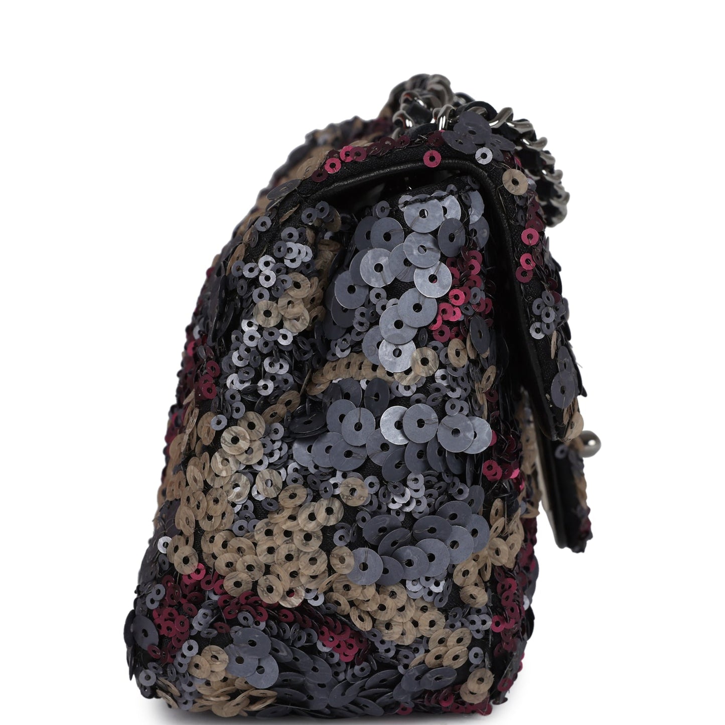 Chanel Limited Edition Extra Mini Flap Bag Multicolor Sequin Ruthenium Hardware