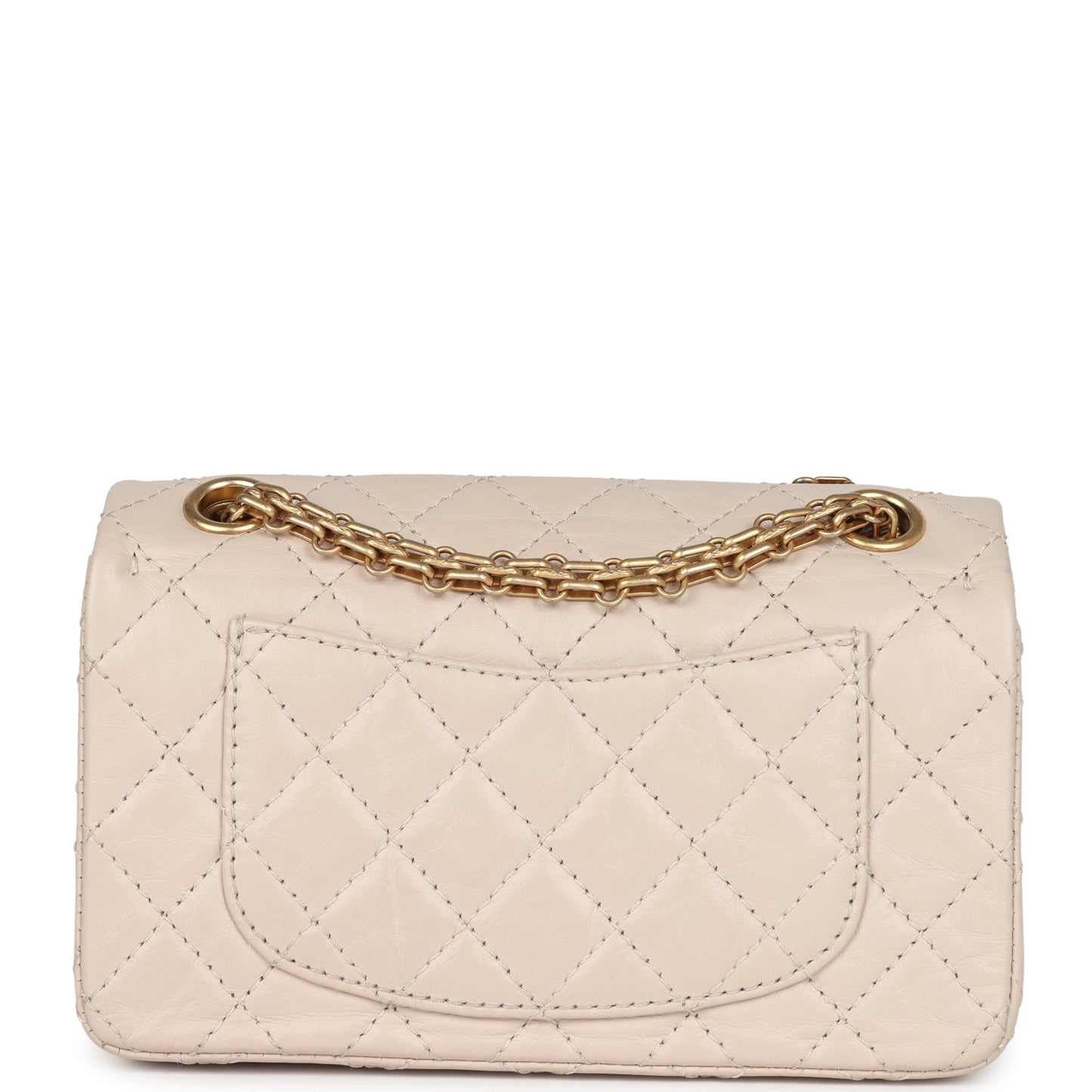 Chanel Mini Reissue 224 2.55 Flap Bag Beige Aged Calfskin Antique Gold Hardware