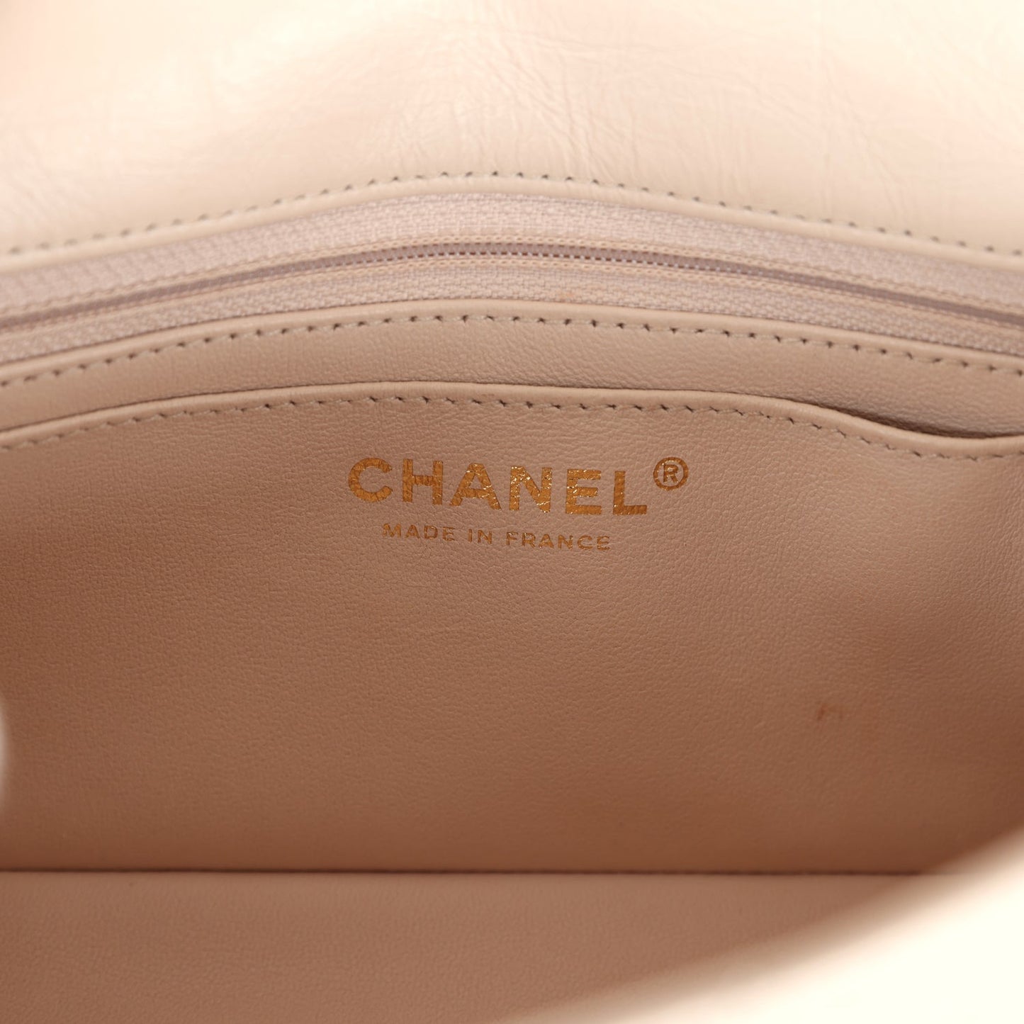 Chanel Mini Reissue 224 2.55 Flap Bag Beige Aged Calfskin Antique Gold Hardware