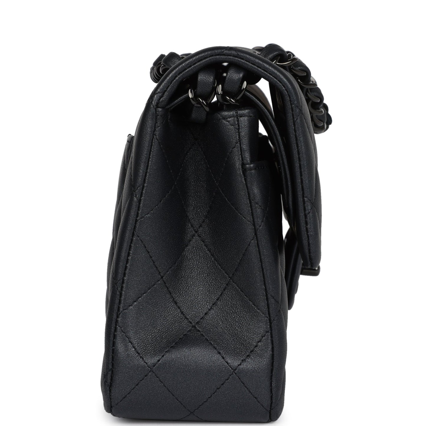 Chanel Small Classic Double Flap Bag SO Black Iridescent Lambskin Black Hardware