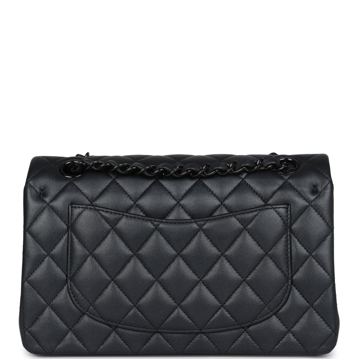 Chanel Small Classic Double Flap Bag SO Black Iridescent Lambskin Black Hardware