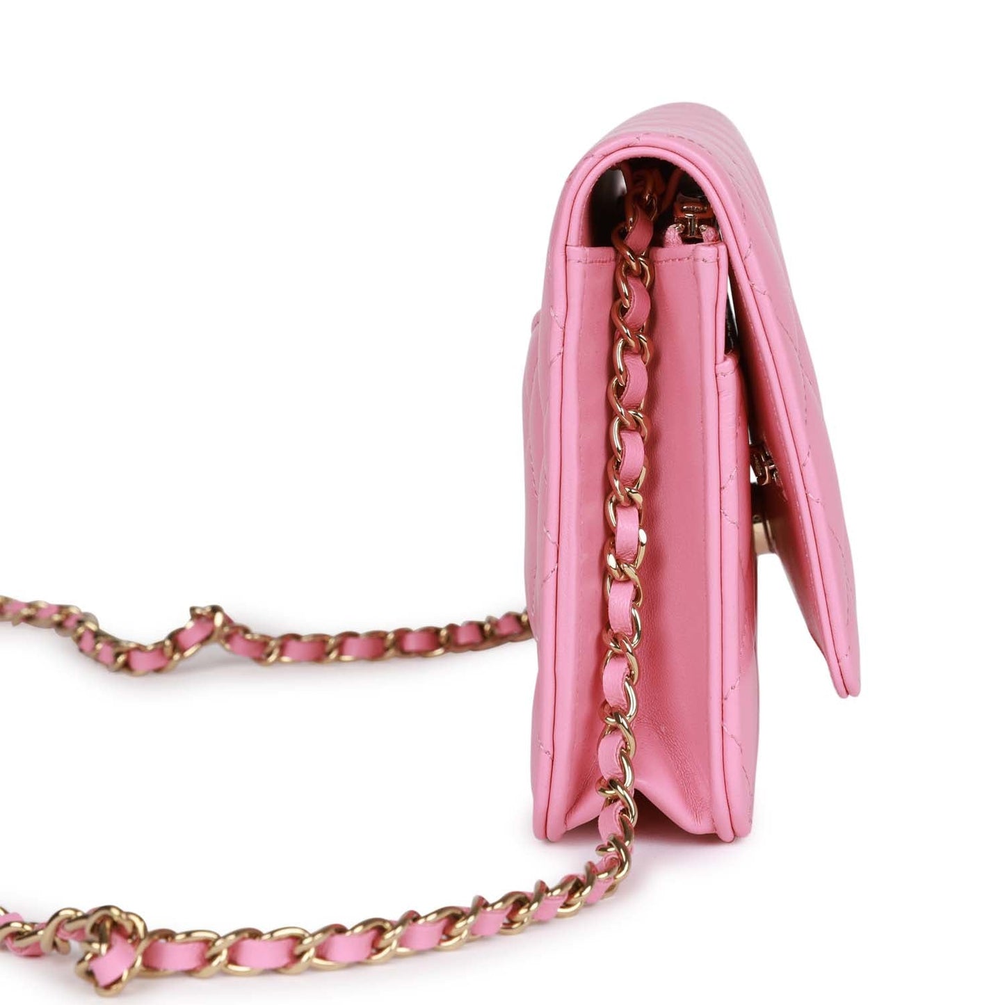 Chanel Wallet On Chain WOC Pink Lambskin Gold Hardware
