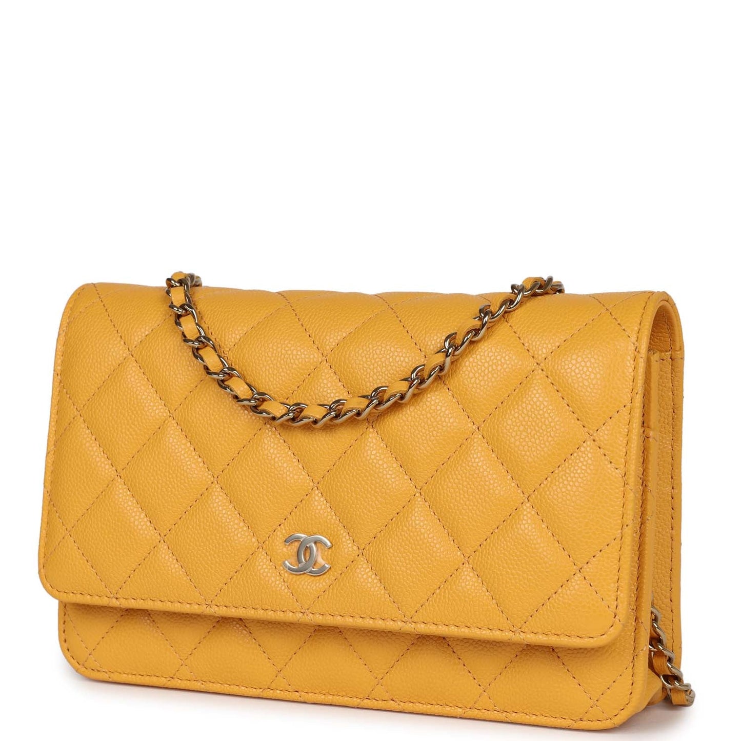 Chanel Wallet On Chain Yellow Caviar Gold Hardware