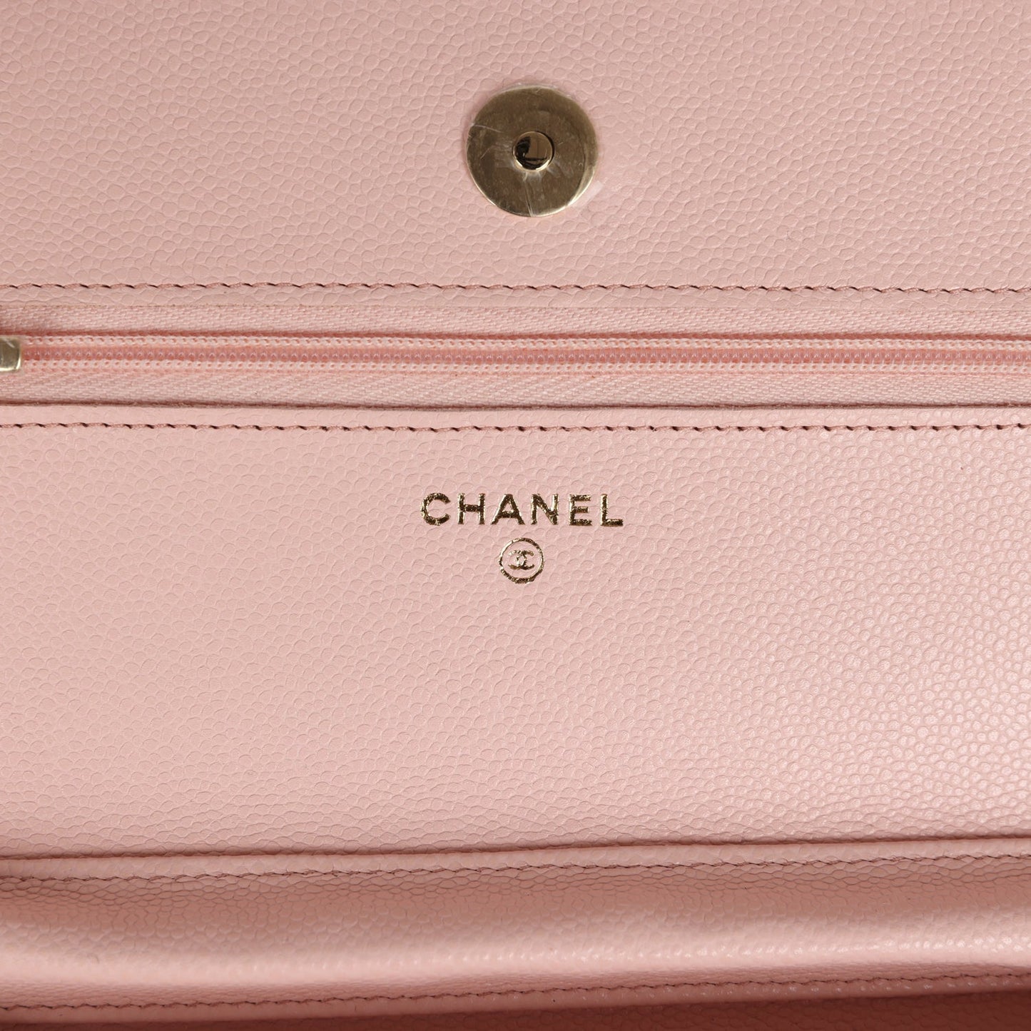 Chanel Wallet On Chain WOC Light Pink Caviar Light Gold Hardware