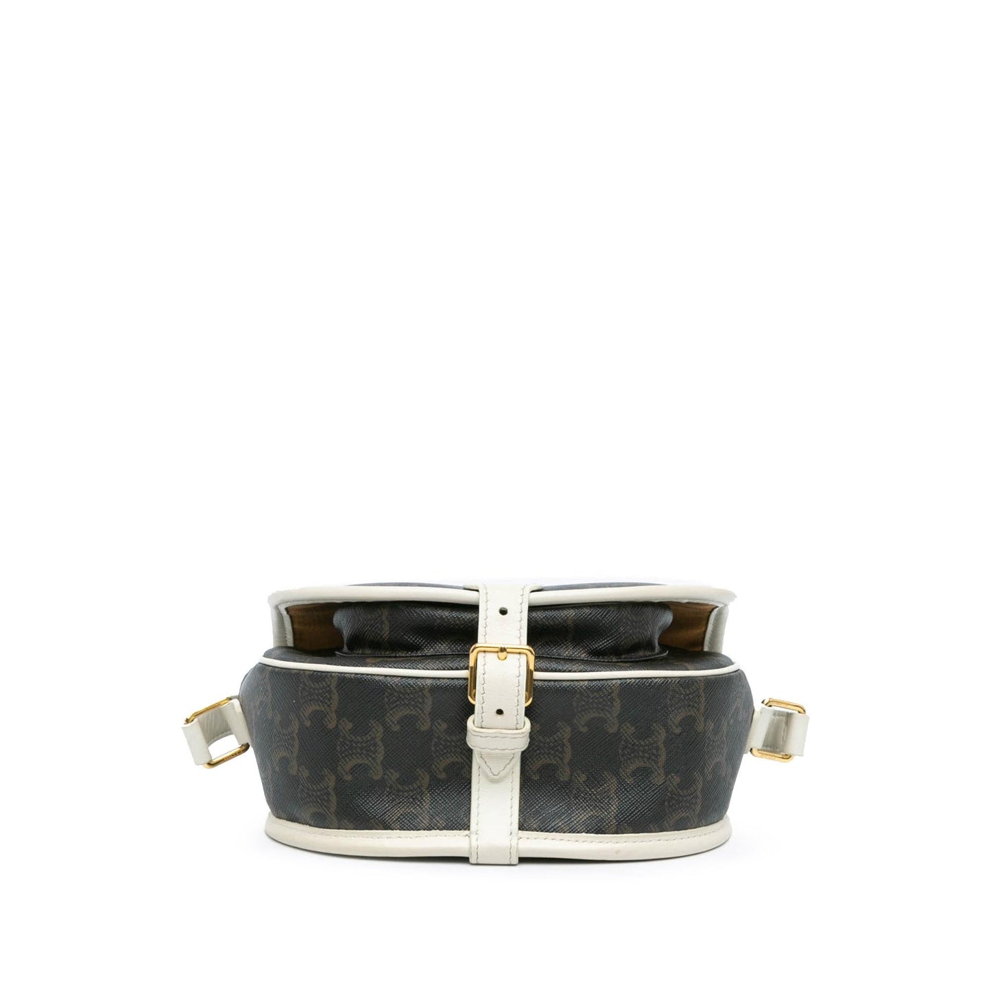 Celine Medium Triomphe Coated Canvas Folco Crossbody