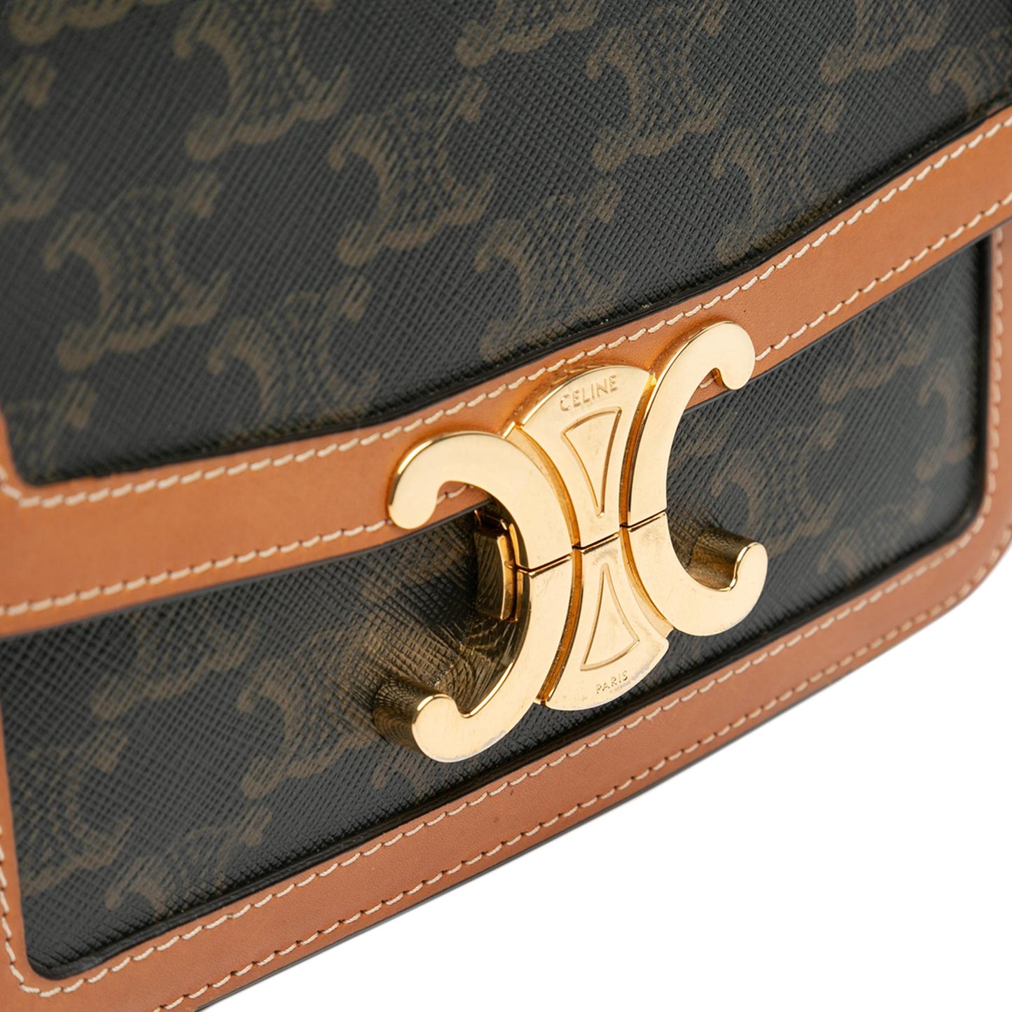 Celine Teen Coated Canvas Triomphe Crossbody