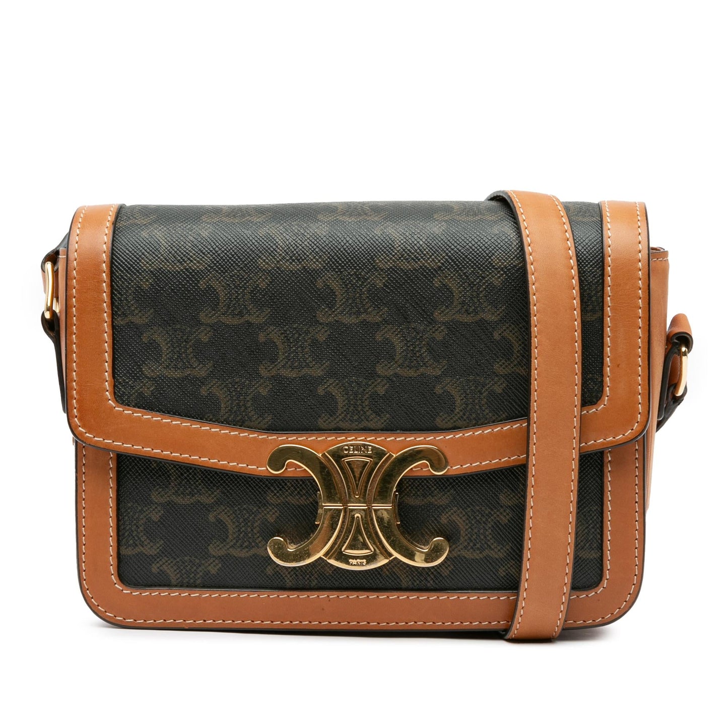 Celine Teen Coated Canvas Triomphe Crossbody